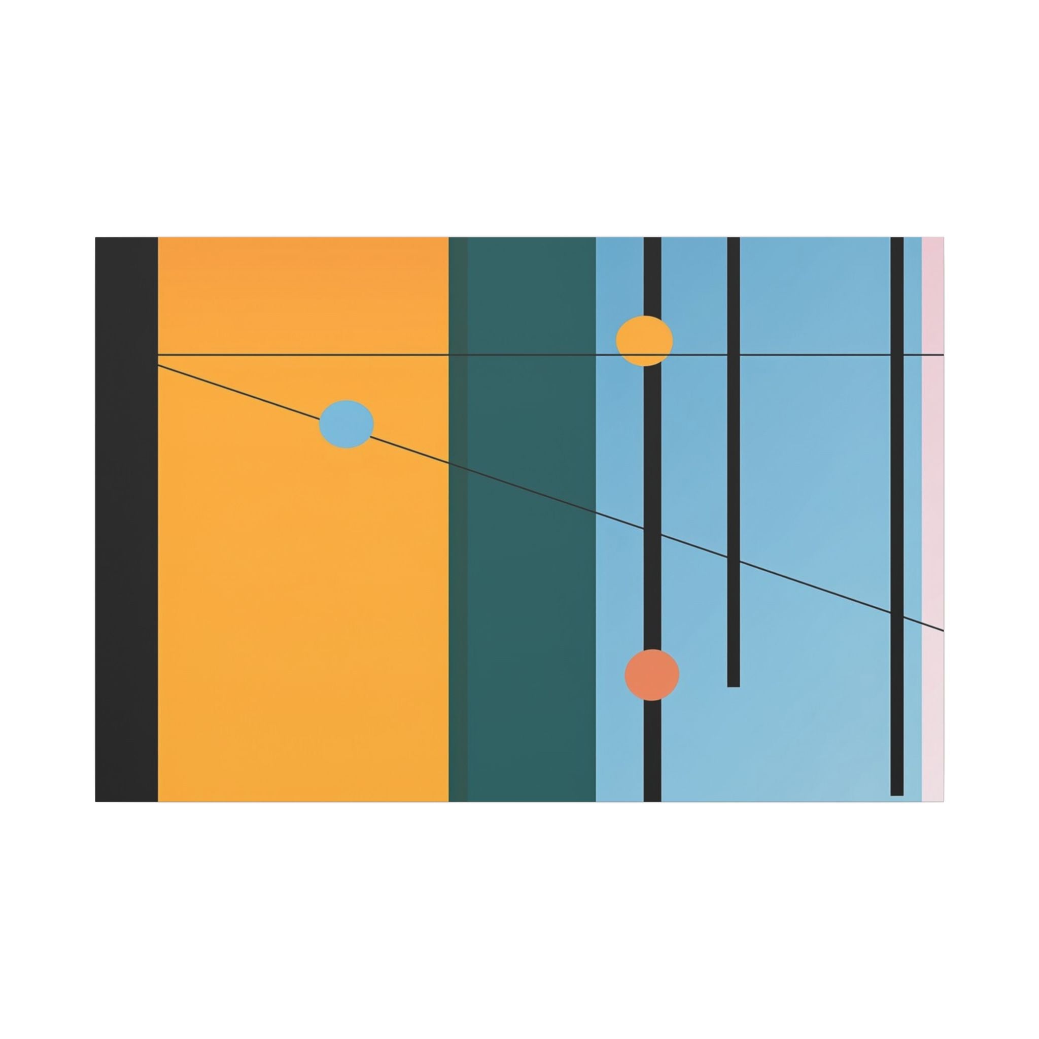 Geometric Networks: Constructivist Color Planes, Intersectional Design, Minimalist Spatial Composition   |   Custom Orders Accepted