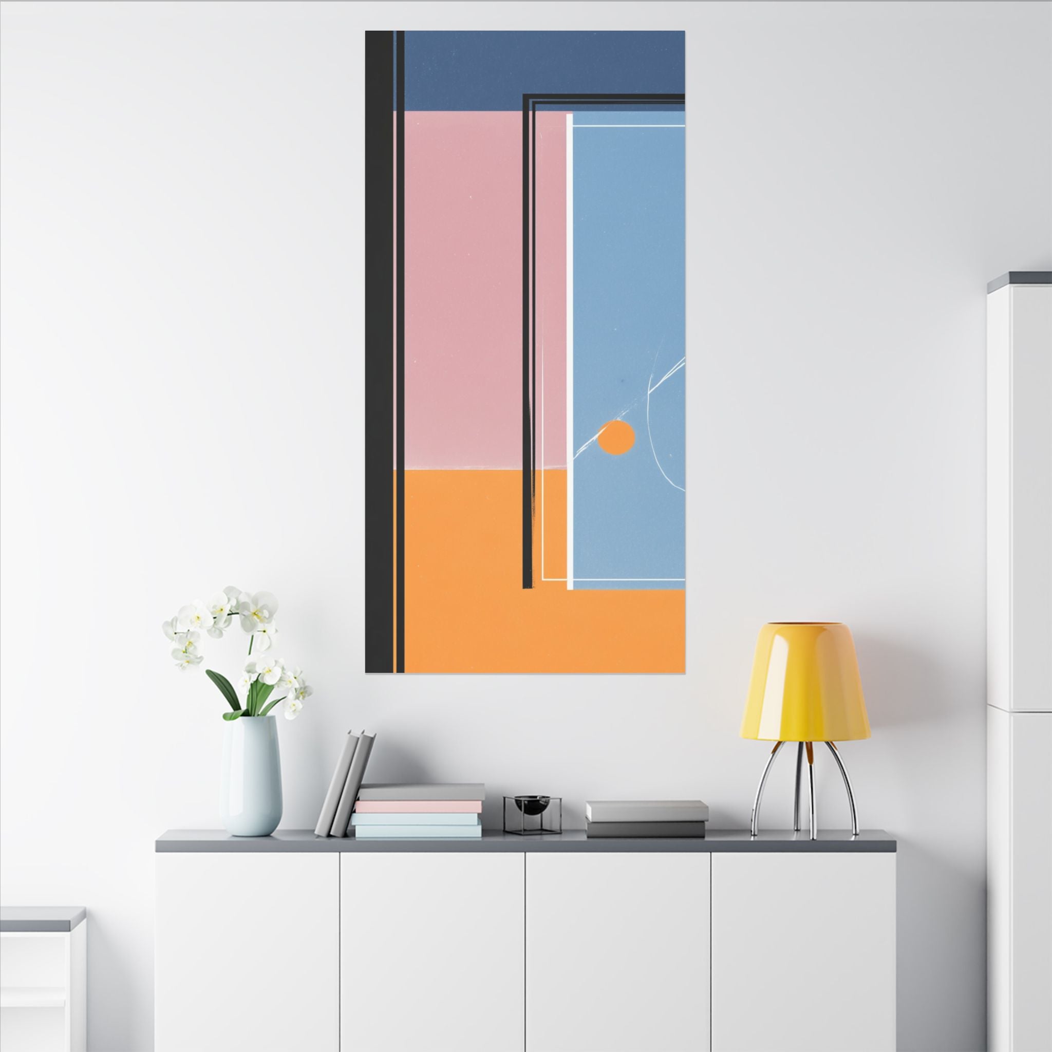 Geometric Harmony: Abstract Minimalist Composition, Modernist Color Fields, Constructivist Design Principles   |   Custom Orders Accepted