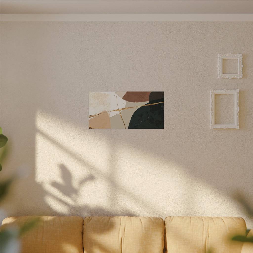 Canvas Print, Abstract Earthy Gold Wall Art, Modern Designer Home Decor, Stretched Matte Canvas; Thick, Multi-Size, Office Decor