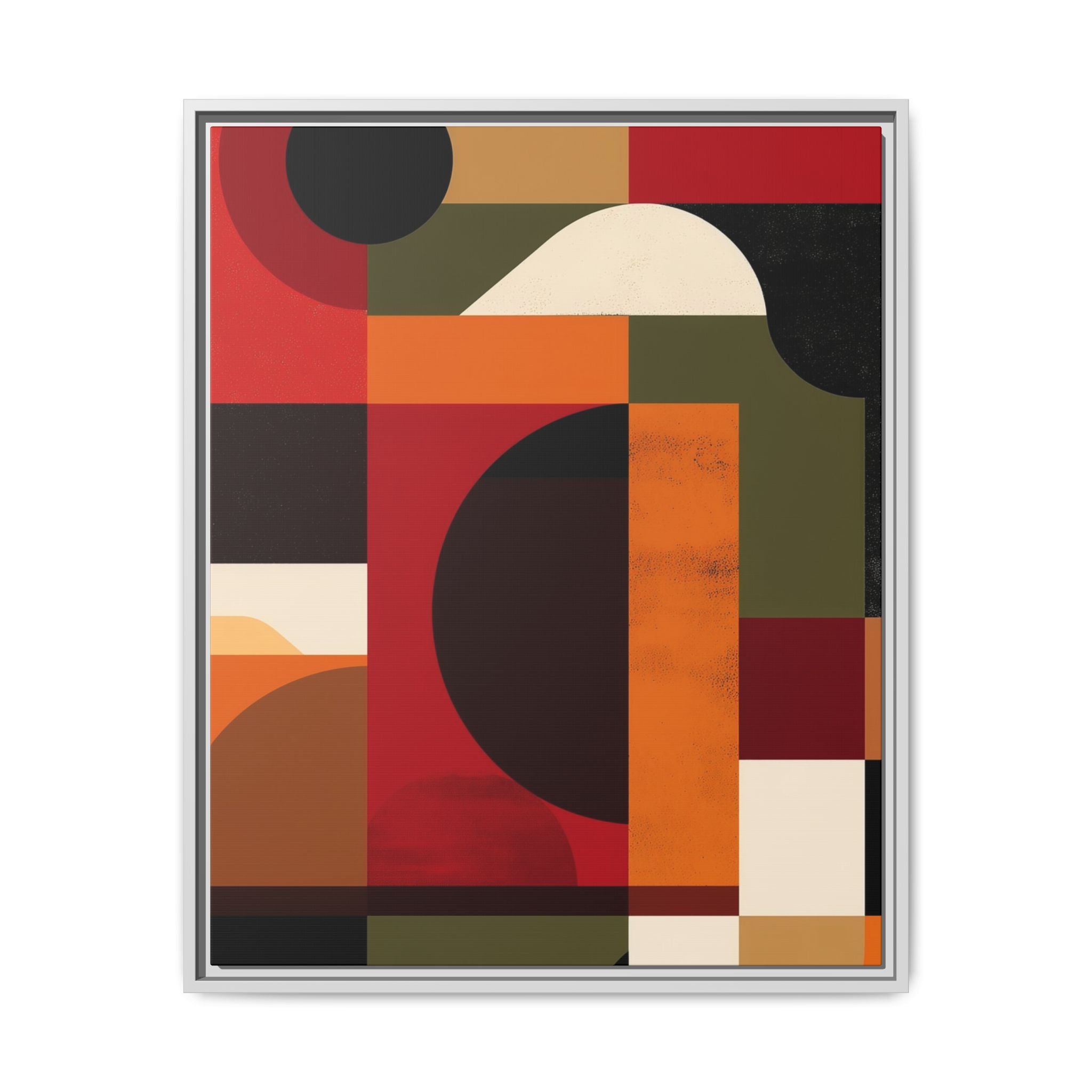 Geometric Convergence: Abstract Bauhaus Design, Constructivist Color Blocks, Architectural Art Composition   |   Custom Orders Accepted