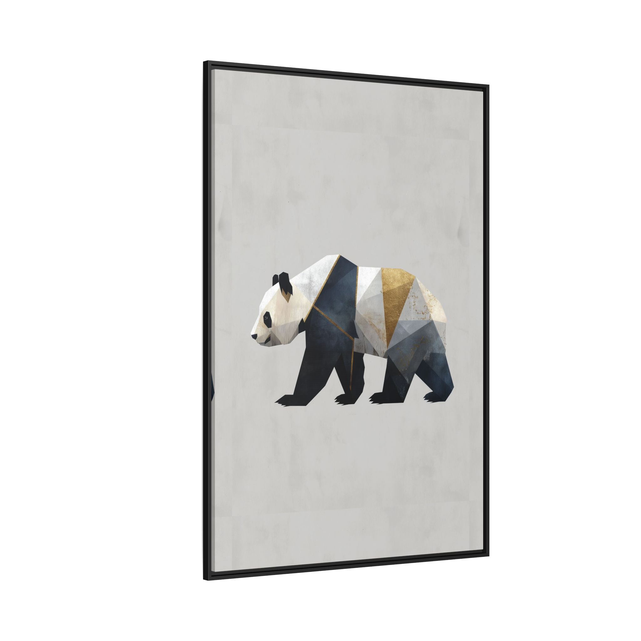 Geometric Panda: Cubist Animal Portrait, Modern Minimalist Art Style   |  Personalized & Custom Orders Available