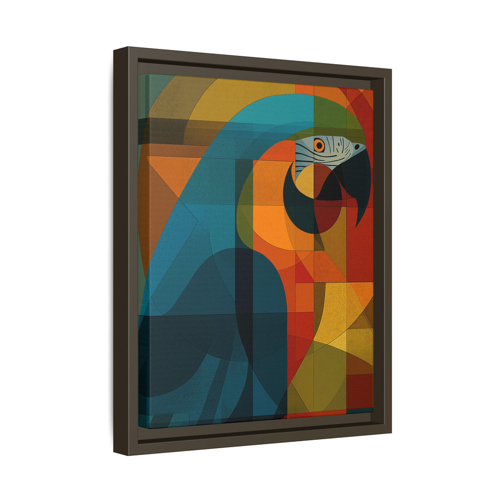 Prismatic Parrot Framed Print : Cubist Digital Geometry, Modernist Color Fragmentation   |  Personalized & Custom Orders Available