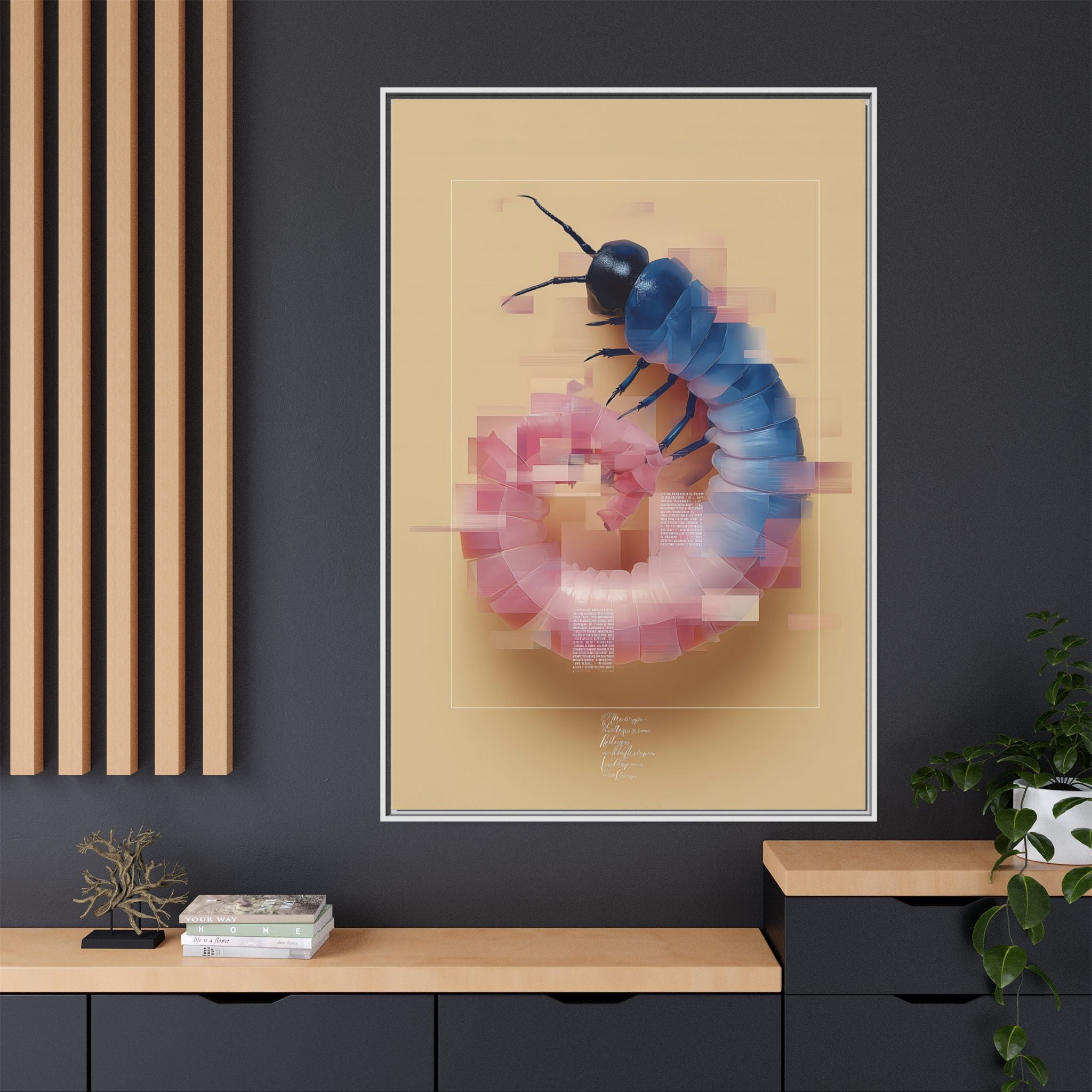 Glitched Symmetry: Digital Insect Mosaic, Pixelated Fragmentation   |    Custom Orders Available