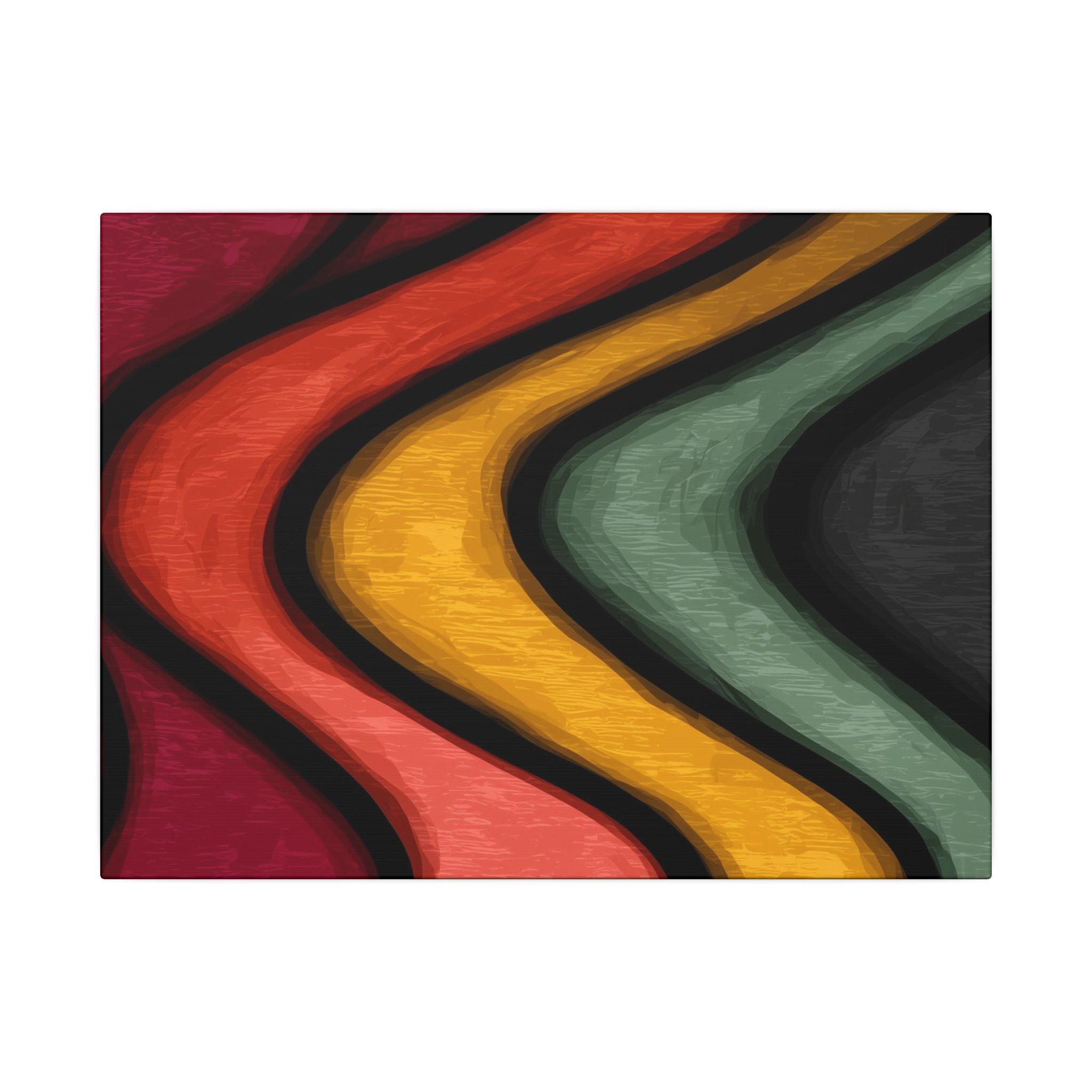 Autumnal Waves: Sinuous Organic Abstractions, Warm Color Landscape, Rhythmic Painterly Flow   |   Custom Orders Accepted