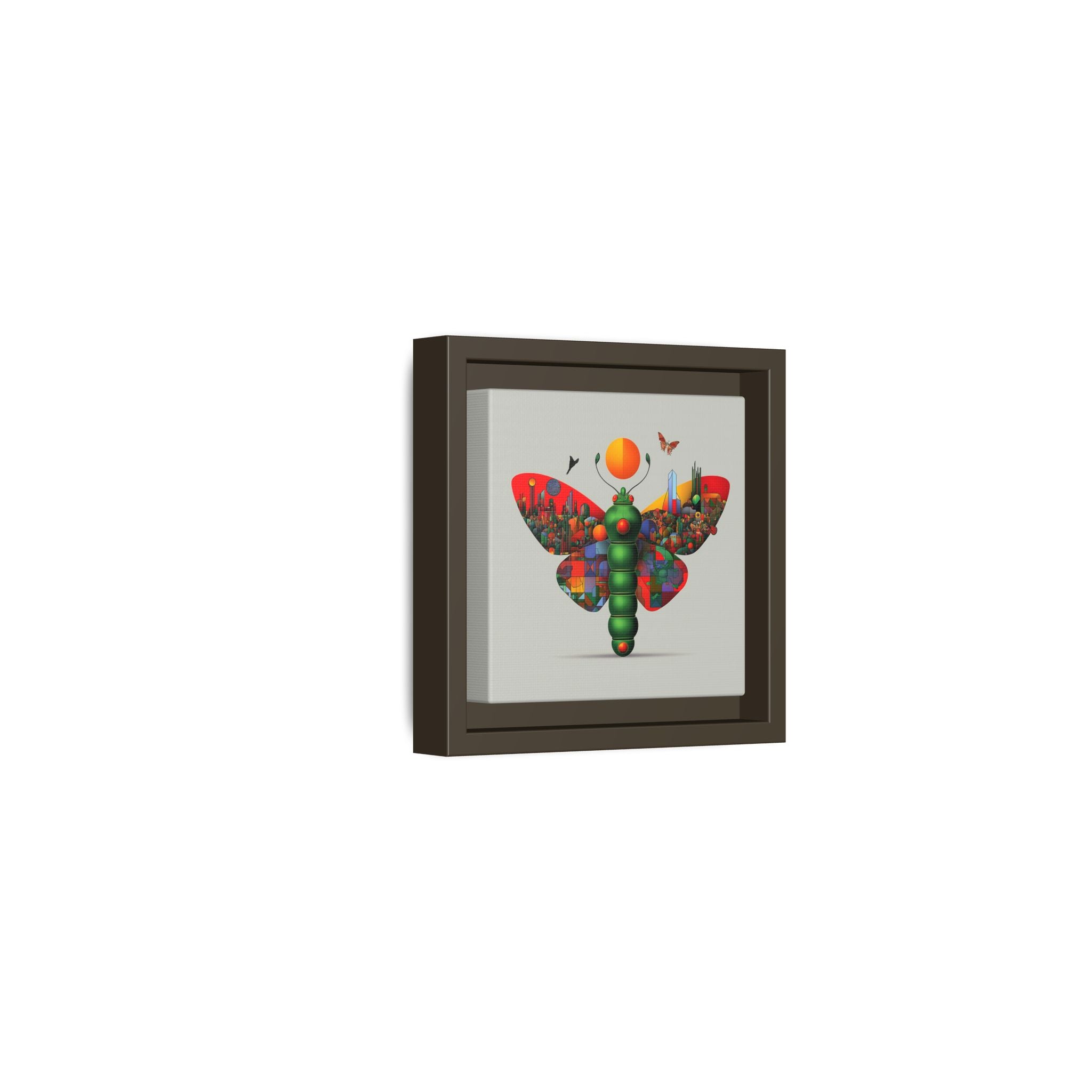 Urban Metamorphosis: Geometric Butterfly Cityscape, Cubist Digital Illustration   |    Custom Orders Available
