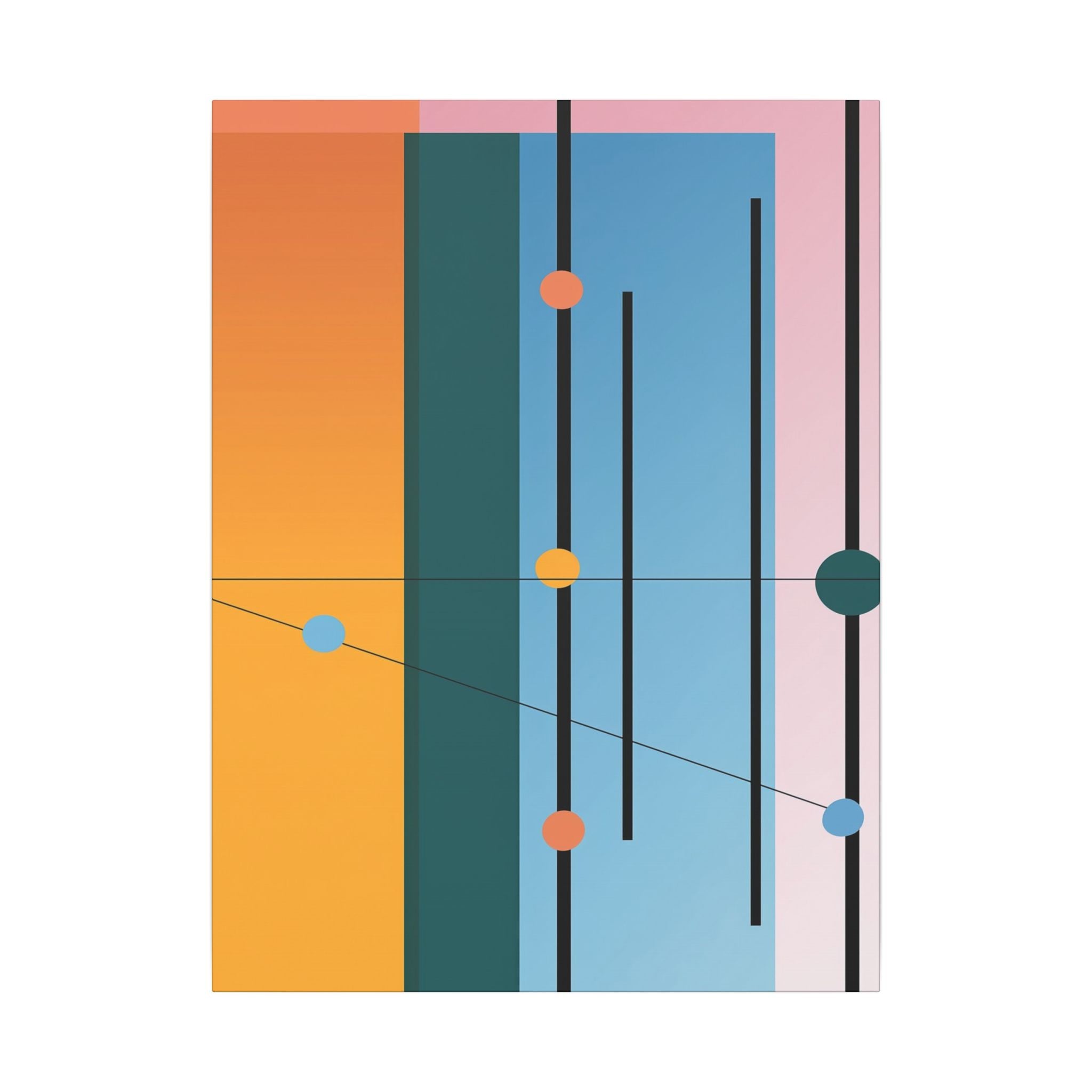 Geometric Networks: Constructivist Color Planes, Intersectional Design, Minimalist Spatial Composition   |   Custom Orders Accepted