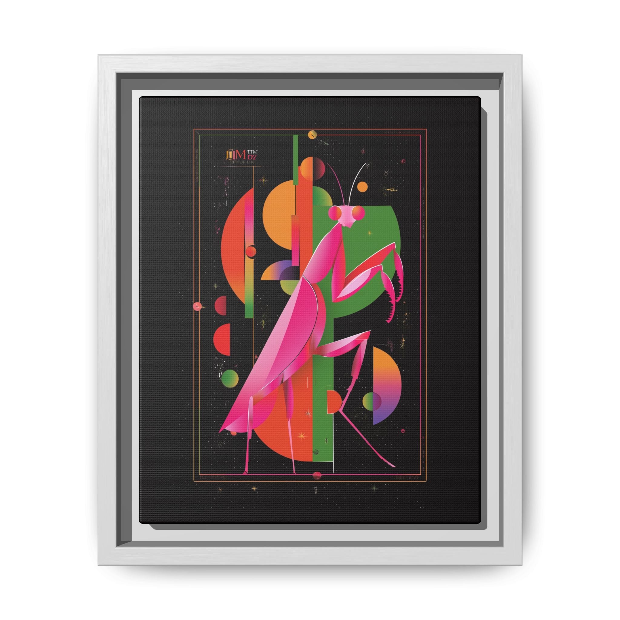 Cosmic Mantis Framed Print: Geometric Space Odyssey, Cubist Insect Illustration   |  Personalized & Custom Orders Available