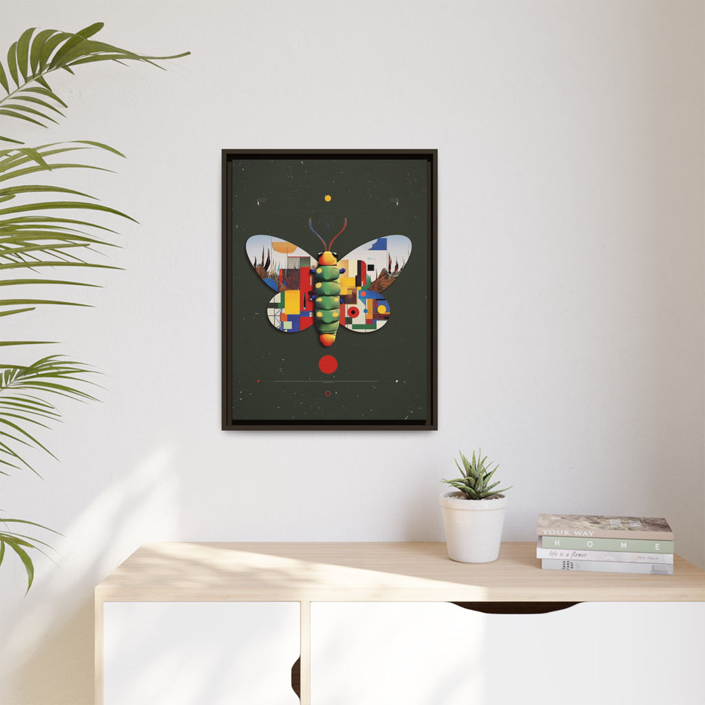 Geometric Butterfly Framed Print : Digital Cubist Interpretation, Modernist Entomological Design   |  Personalized & Custom Orders Available