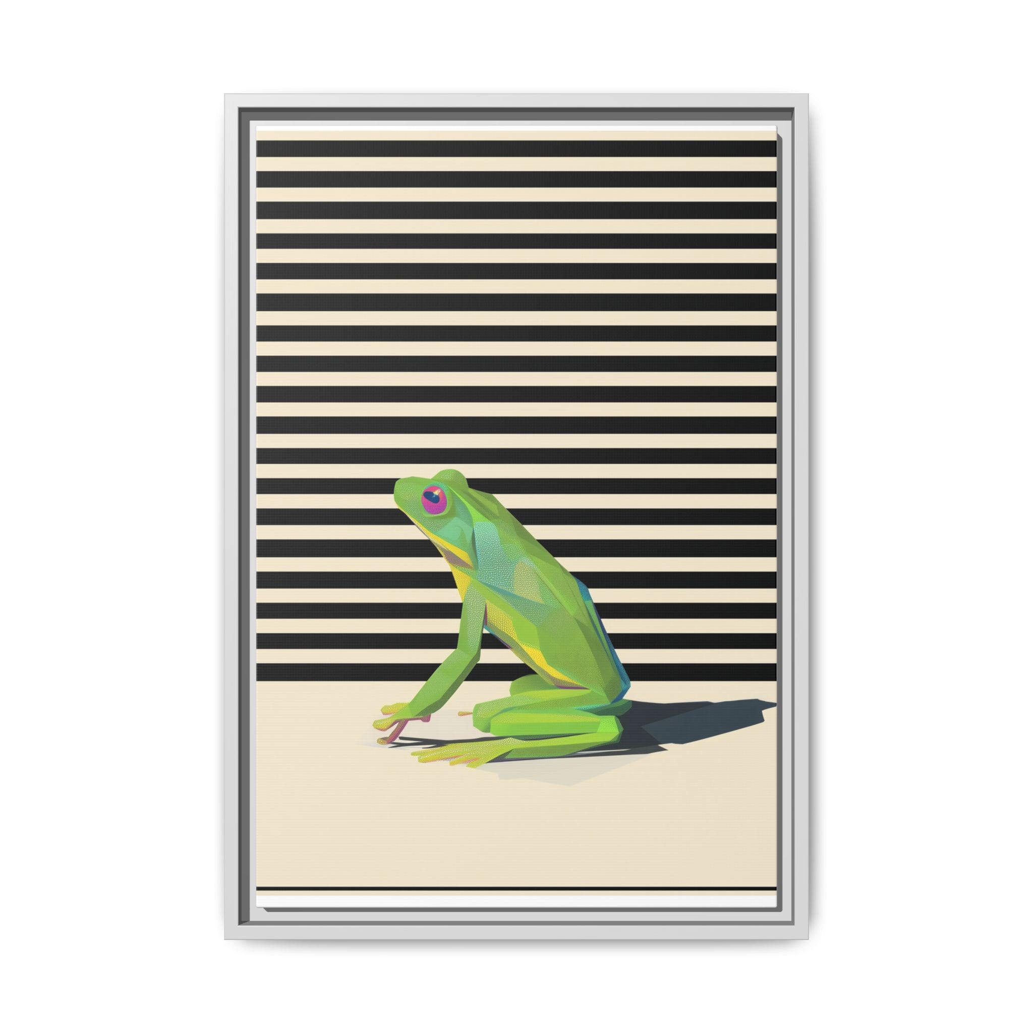 Geometric Frog Persona: Modern Wildlife Illustration, Vibrant Graphic Design   |  Personalized & Custom Orders Available