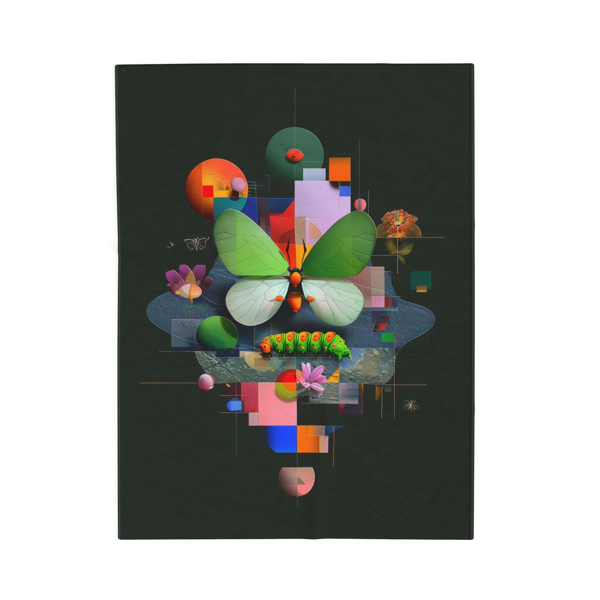 Metamorphosis of Geometry: Digital Butterfly Abstract, Geometric Nature Composition   |    Custom Orders Available