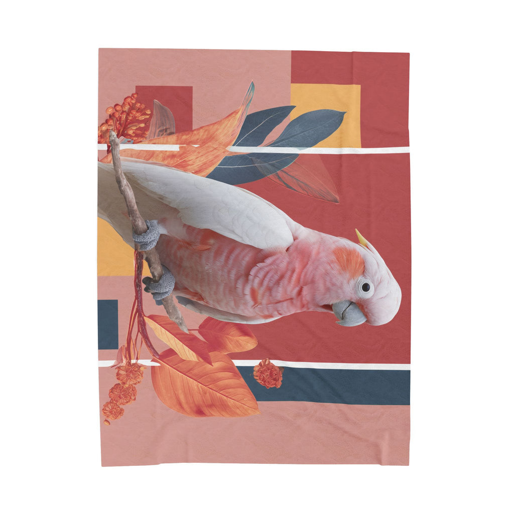 Cockatoo's Chromatic Perch: Geometric Nature Illustration, Art Deco Bird Portrait   |    Custom Orders Available