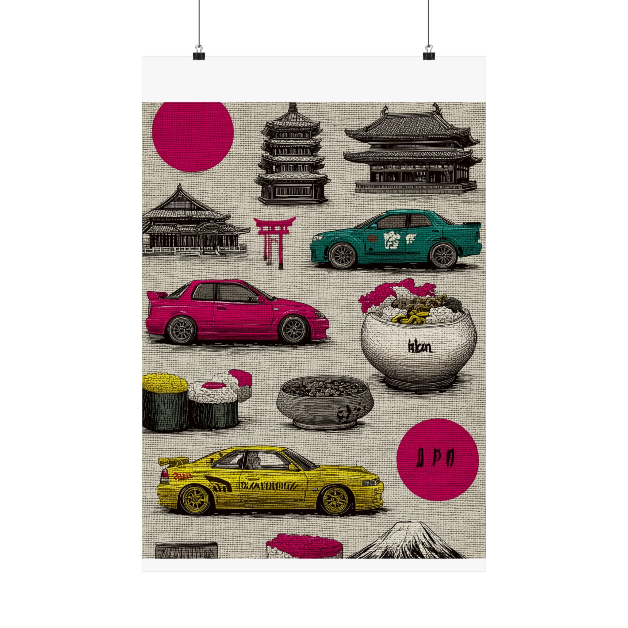 Japanese Culture Matte Vertical Car Skyline Nissan Posters, Wall Art for Home Decor, Gift for Car Enthusiasts, Unique Printable