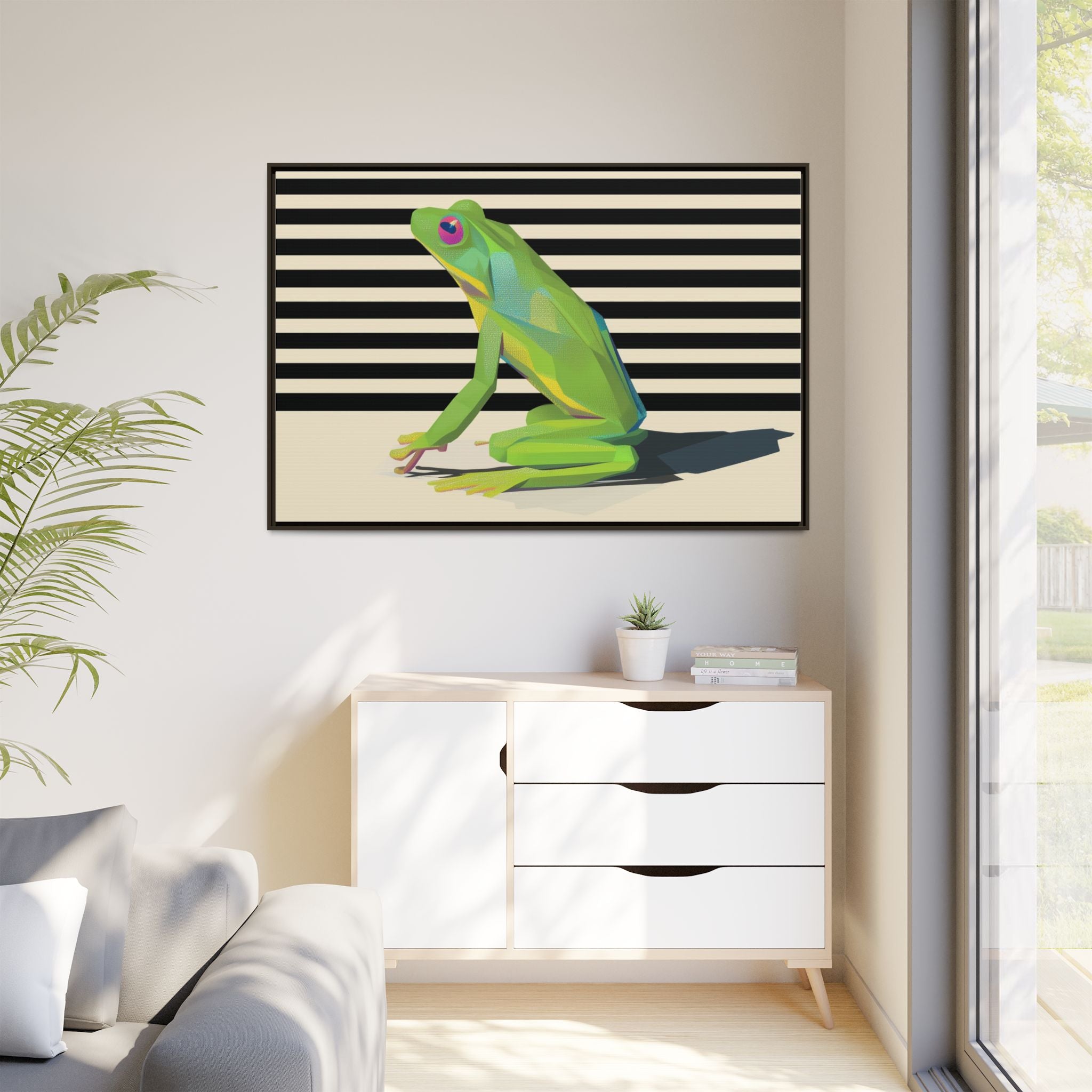Geometric Amphibian: Stylized Frog Design, Modern Minimalist Art Print   |    Custom Orders Available