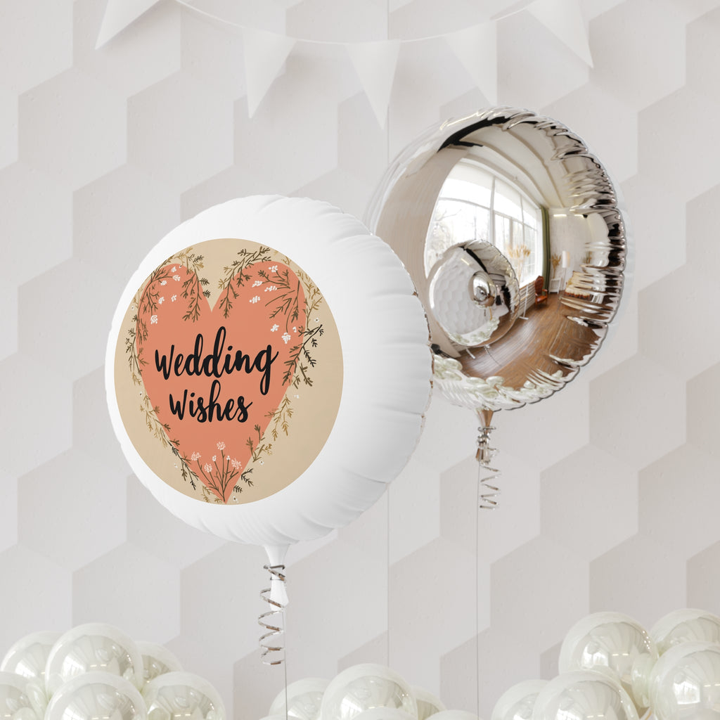 Wedding Wishes Mylar Balloon