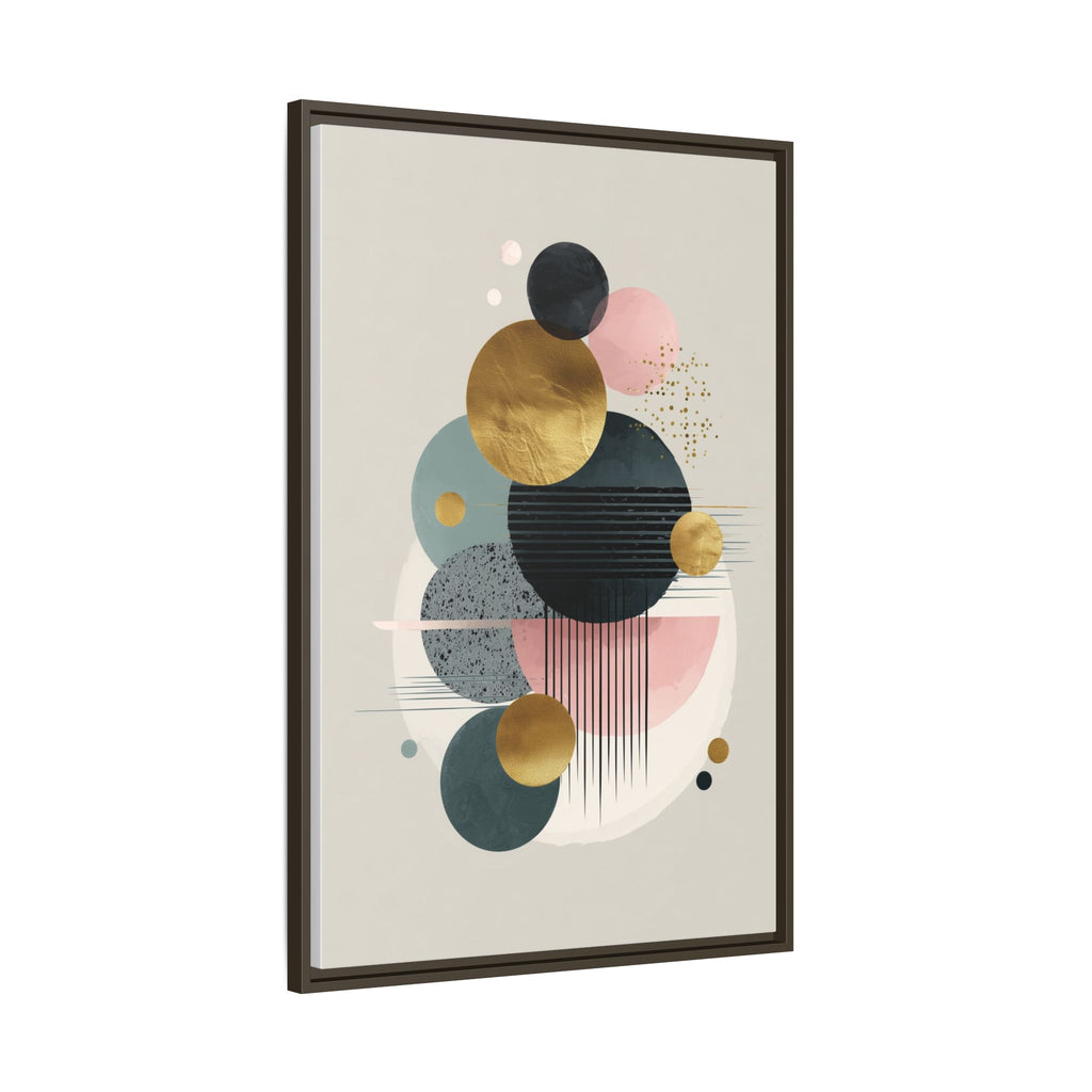 Geometric Harmony: Intersecting Circles, Mid-Century Modern Design, Abstract Metallic Composition   |   Custom Orders Accepted