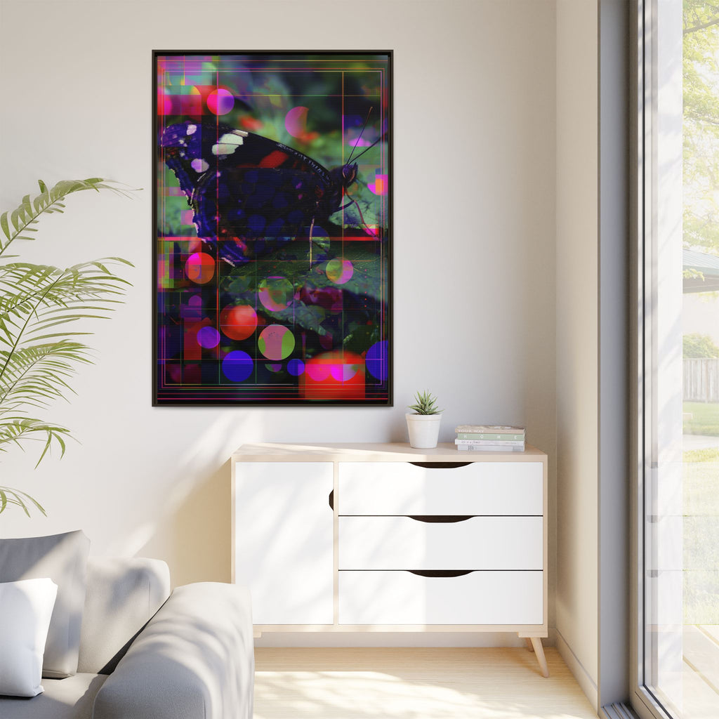 Geometric Butterfly Framed Print: Digital Glitch Butterfly Art, Geometric Nature Photography   |  Personalized & Custom Orders Available