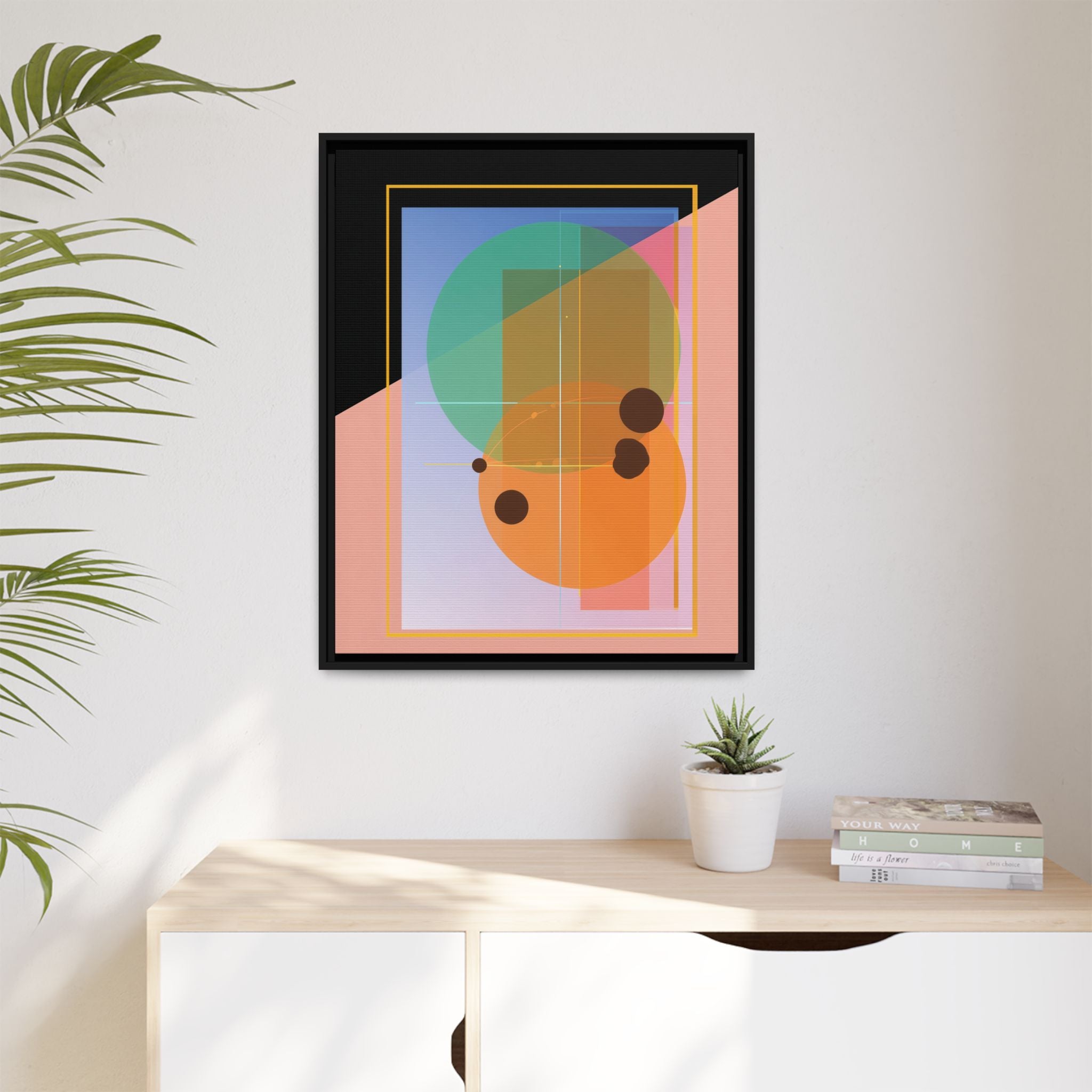 Geometric Harmony: Abstract Composition, Overlapping Shapes, Precision Design   |   Custom Orders Accepted