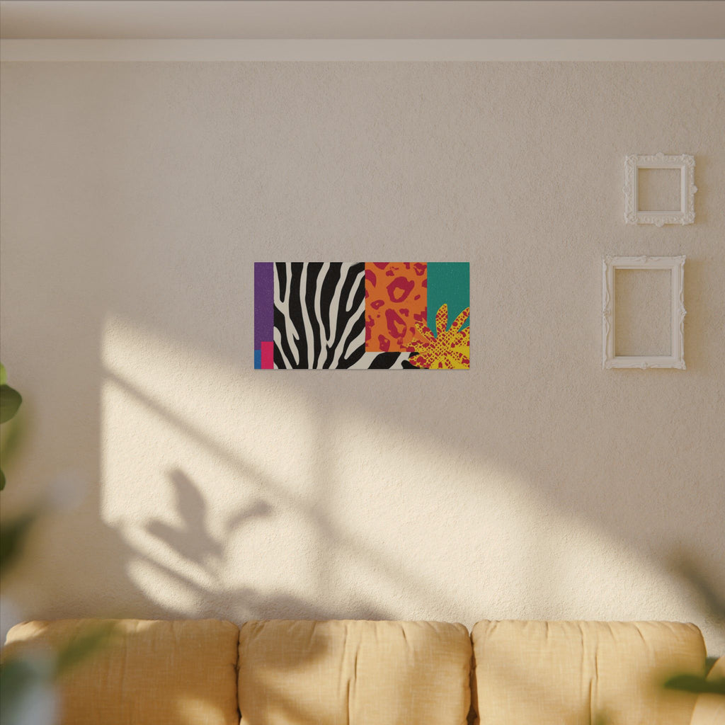 Copy of Pop Geometry: Zebra Leopard Fusion, Geometric Color Block, Modern Abstract Design   |   Custom Orders Accepted