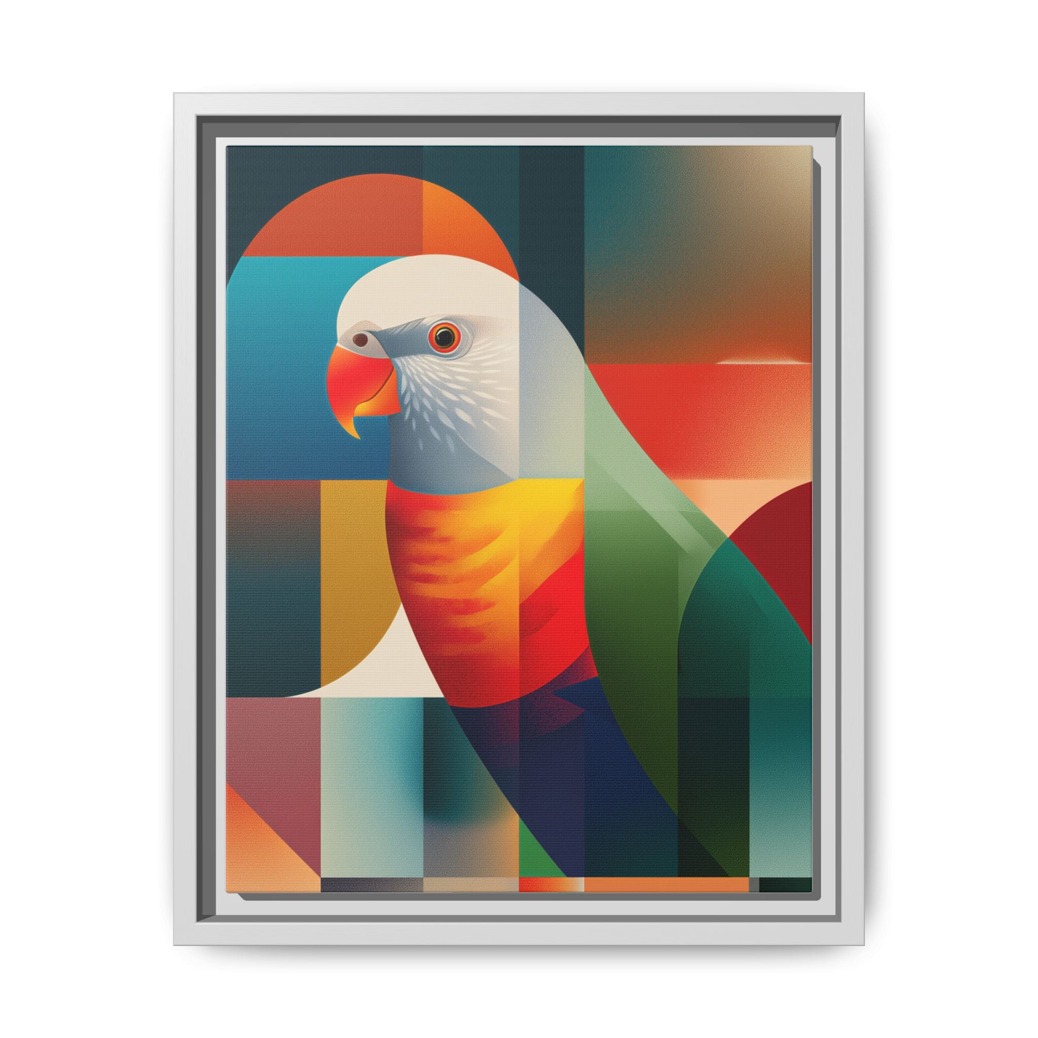 Cubist Parrot: Geometric Bird Illustration, Modern Digital Art   |    Custom Orders Available