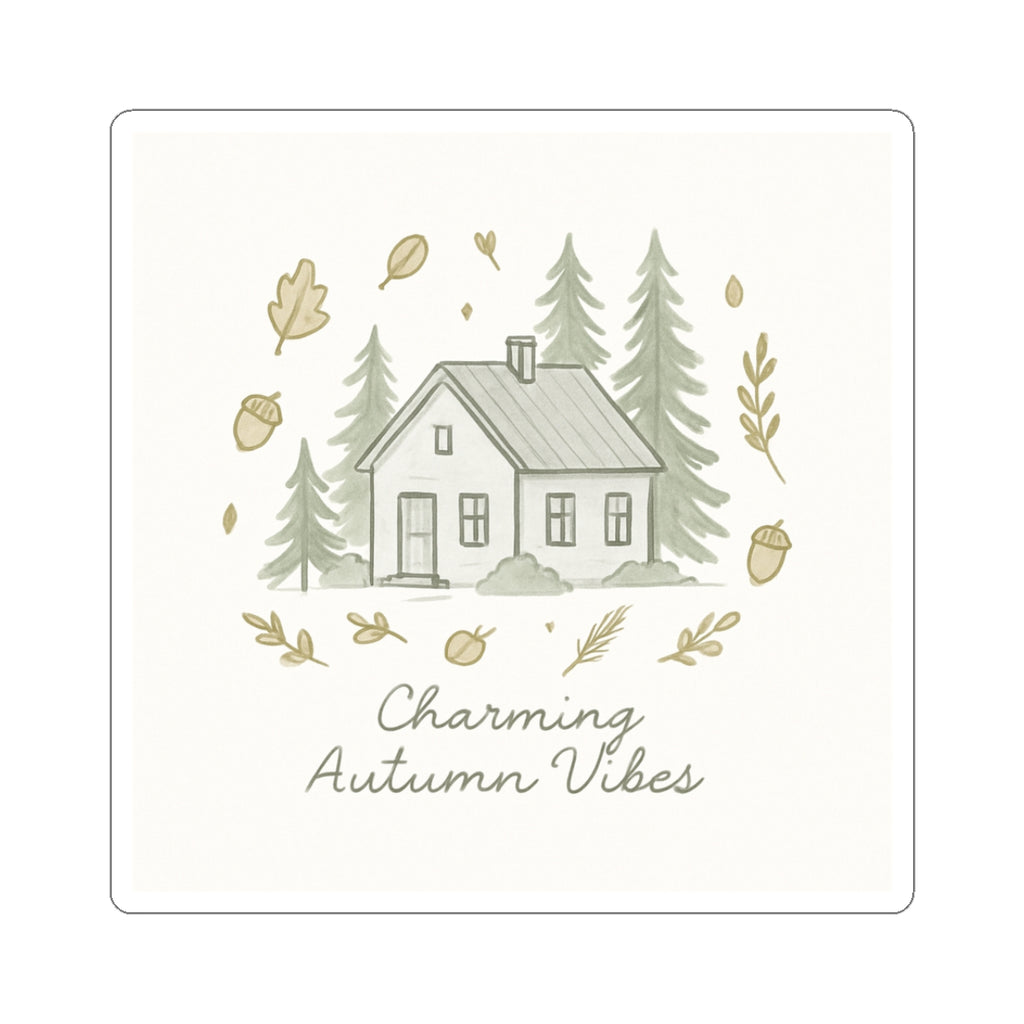 Sticker Set - Autumn Cabin Camping Vibes Kiss-Cut Stickers