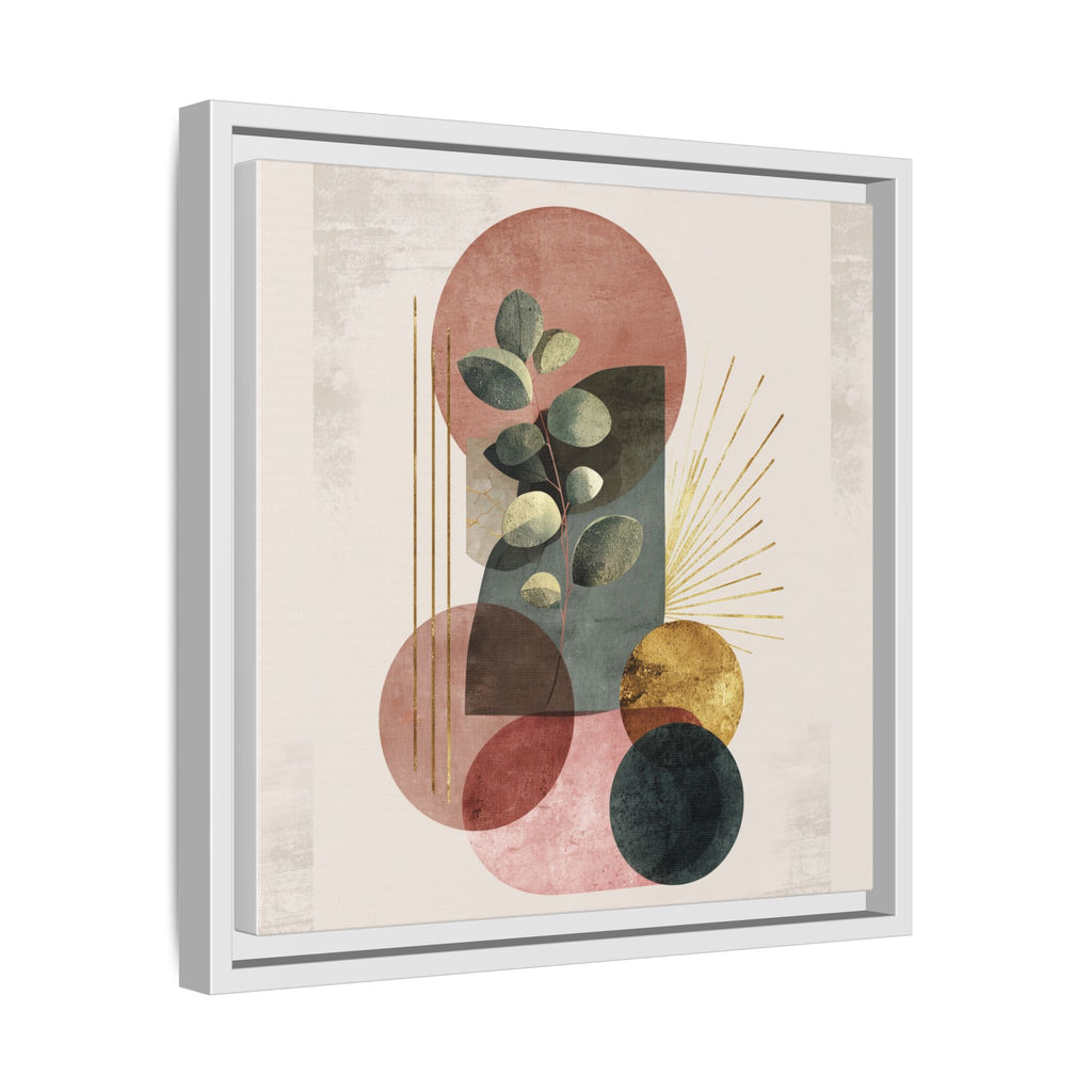 Botanical Geometric Symphony: Eucalyptus Harmony, Metallic Intersections, Modern Earth Tones   |   Custom Orders Accepted