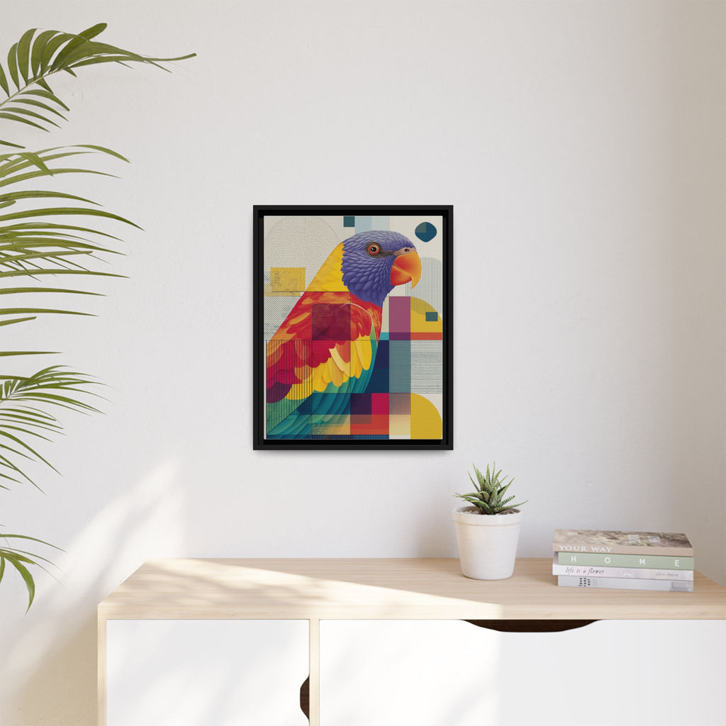 Prismatic Parrot: Geometric Deconstruction, Modern Abstract Art   |    Custom Orders Available