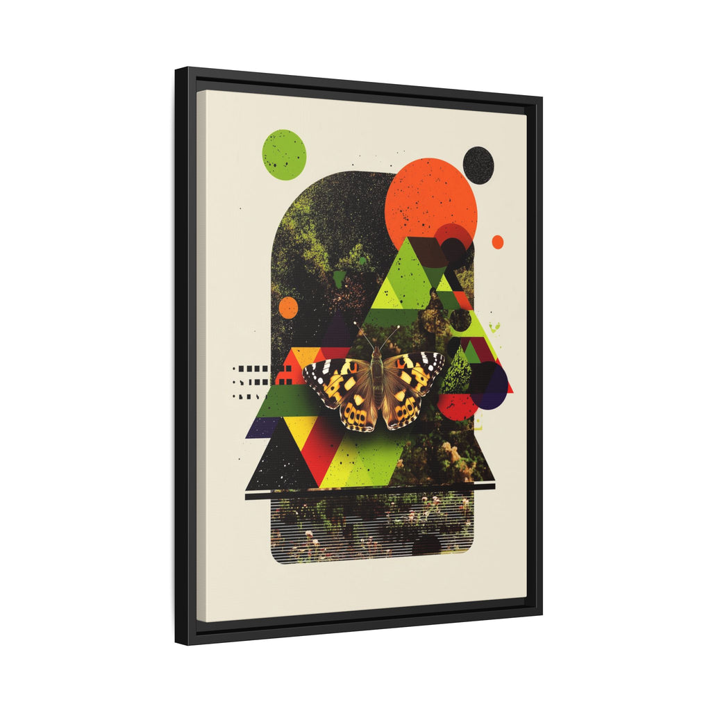 Metamorphic Geometries Framed Print: Digital Nature Collage, Butterfly Abstract Design   |   Custom Orders Available