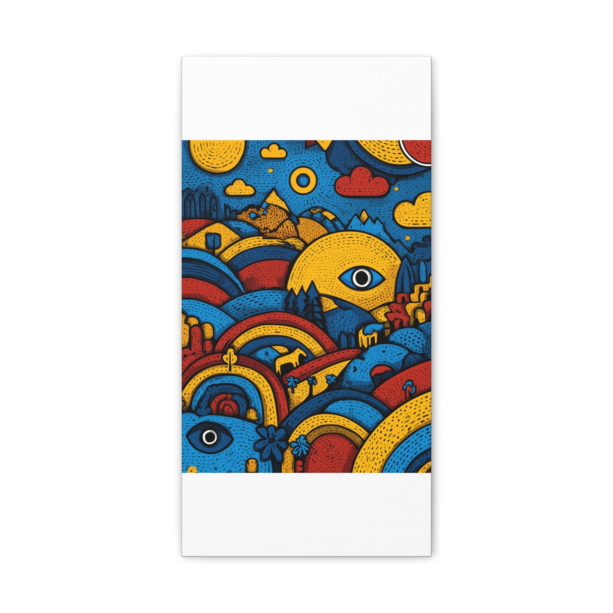 Colorful Landscape Canvas Artwork, Abstract Wall Decor, Home Wall Art, Boho Decor, Eye-catching Art for Living Room