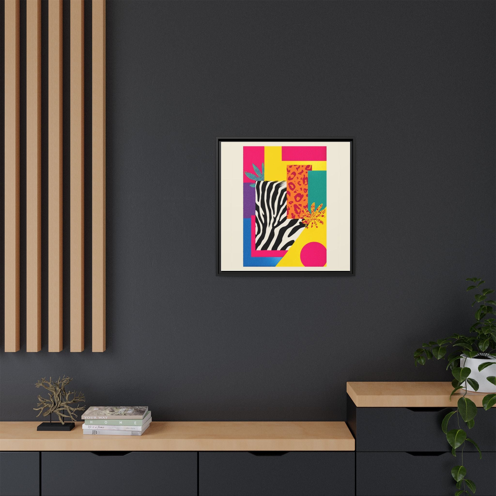 Zebra Stripes & Leopard Spots: 80s Pop Art Design, Memphis Style Graphic, Geometric Color Block Pattern   |   Custom Orders Accepted