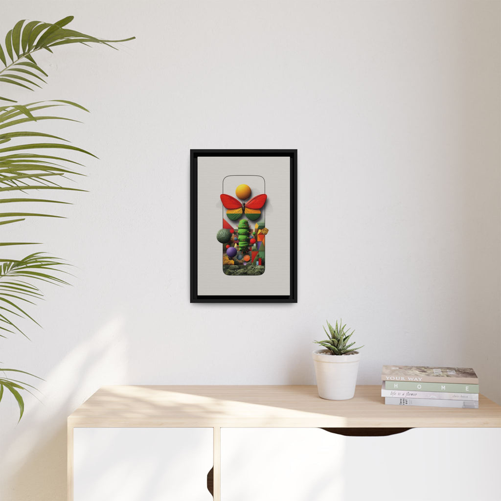 Metamorphosis Framed Print : Geometric Nature Transformation, Vibrant Butterfly Composition   |  Personalized & Custom Orders Available
