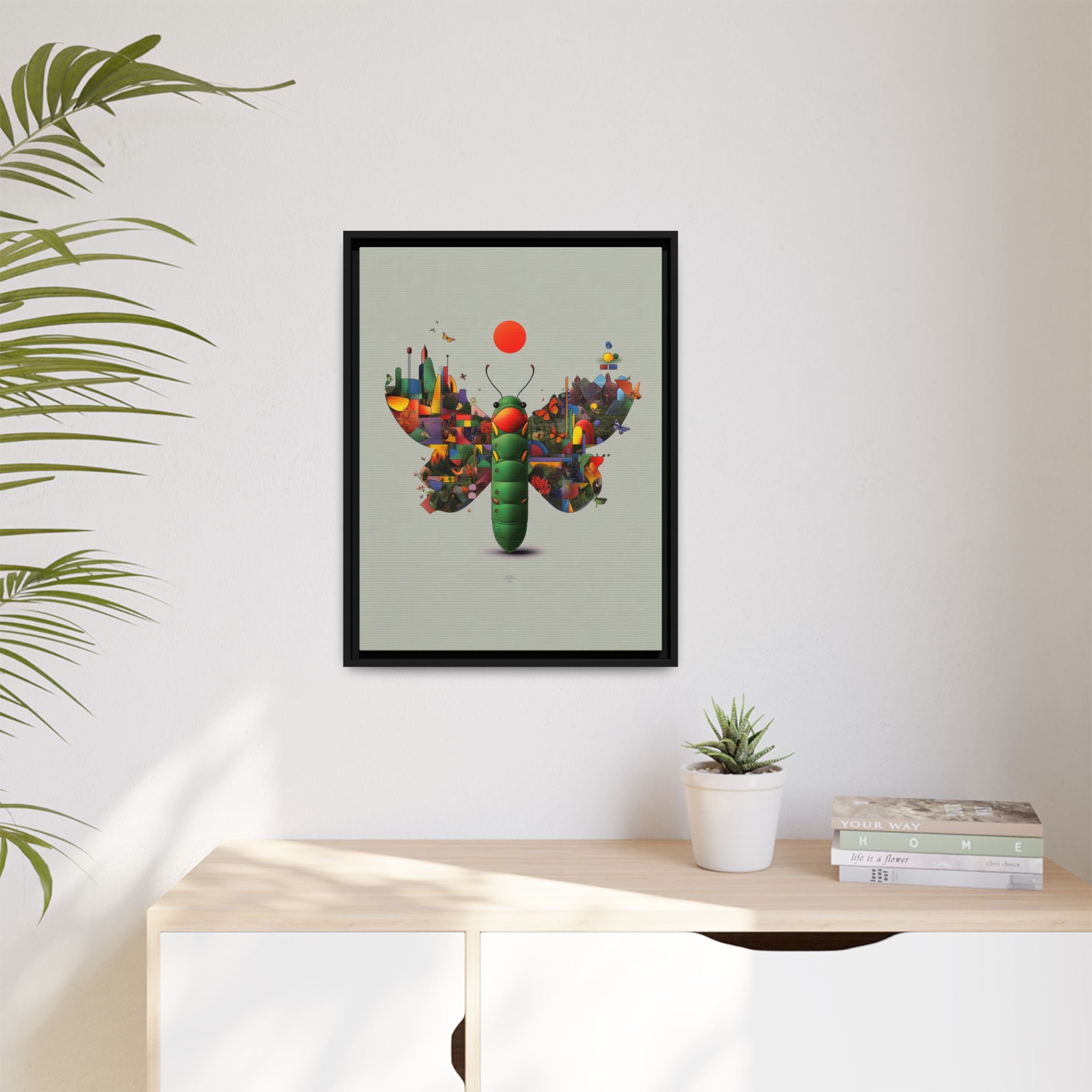 Metamorphosis of Geometry: Digital Nature Mosaic, Surreal Butterfly Landscape   |    Custom Orders Available