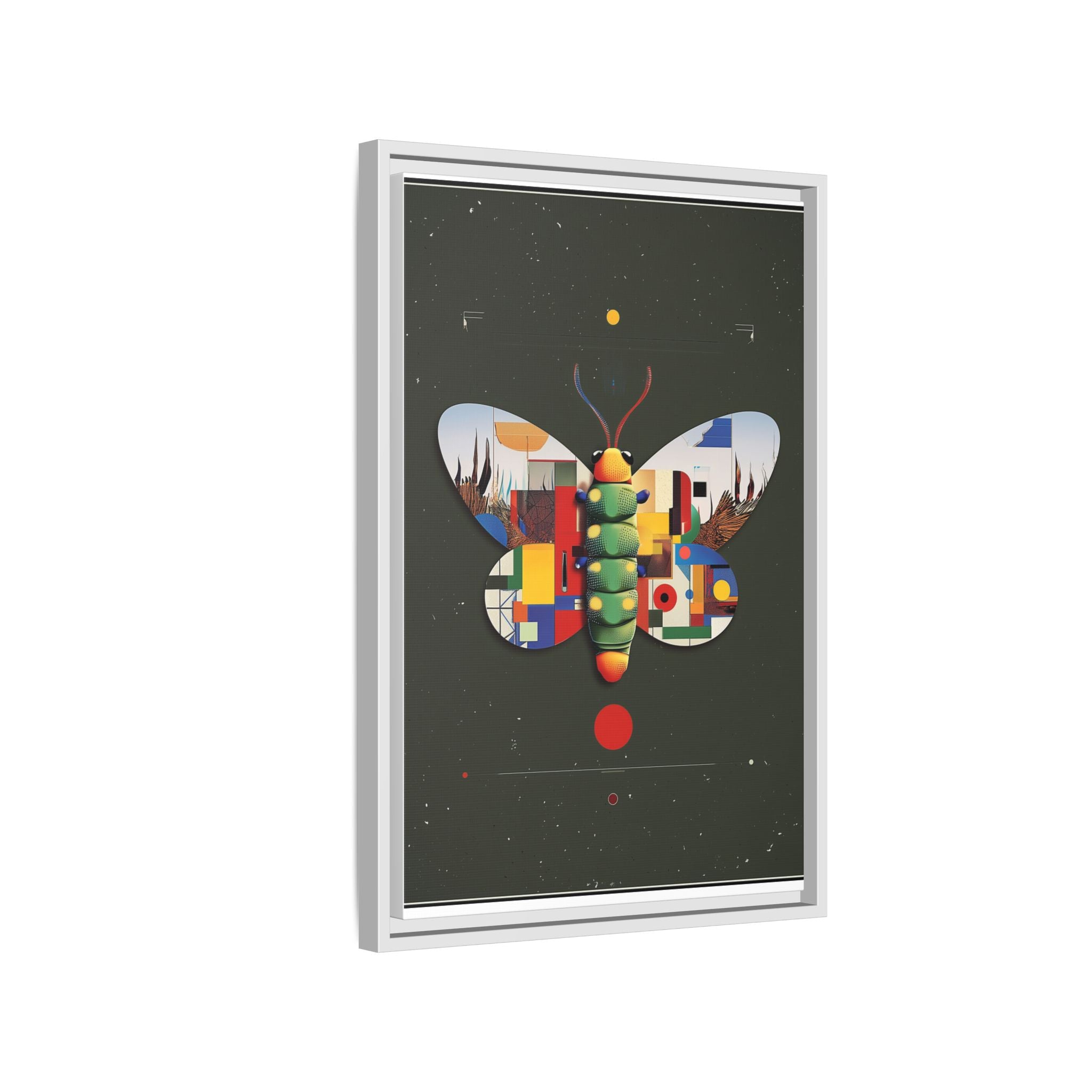 Geometric Butterfly Framed Print : Digital Cubist Interpretation, Modernist Entomological Design   |  Personalized & Custom Orders Available