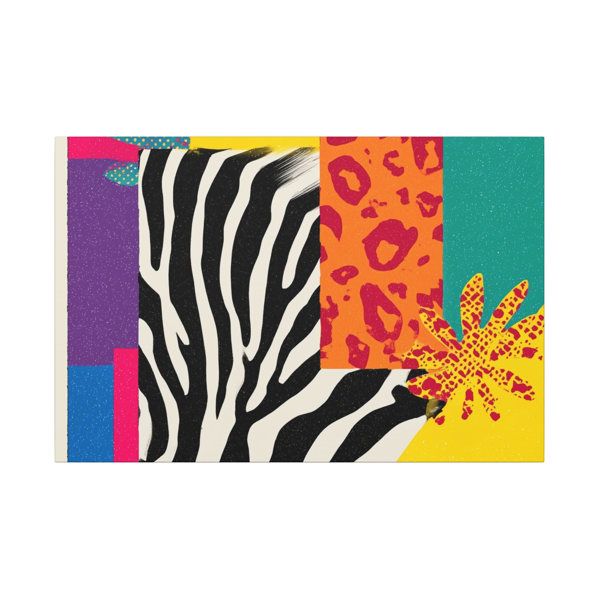 Pop Geometry: Zebra Leopard Fusion, Geometric Color Block, Modern Abstract Design   |   Custom Orders Accepted