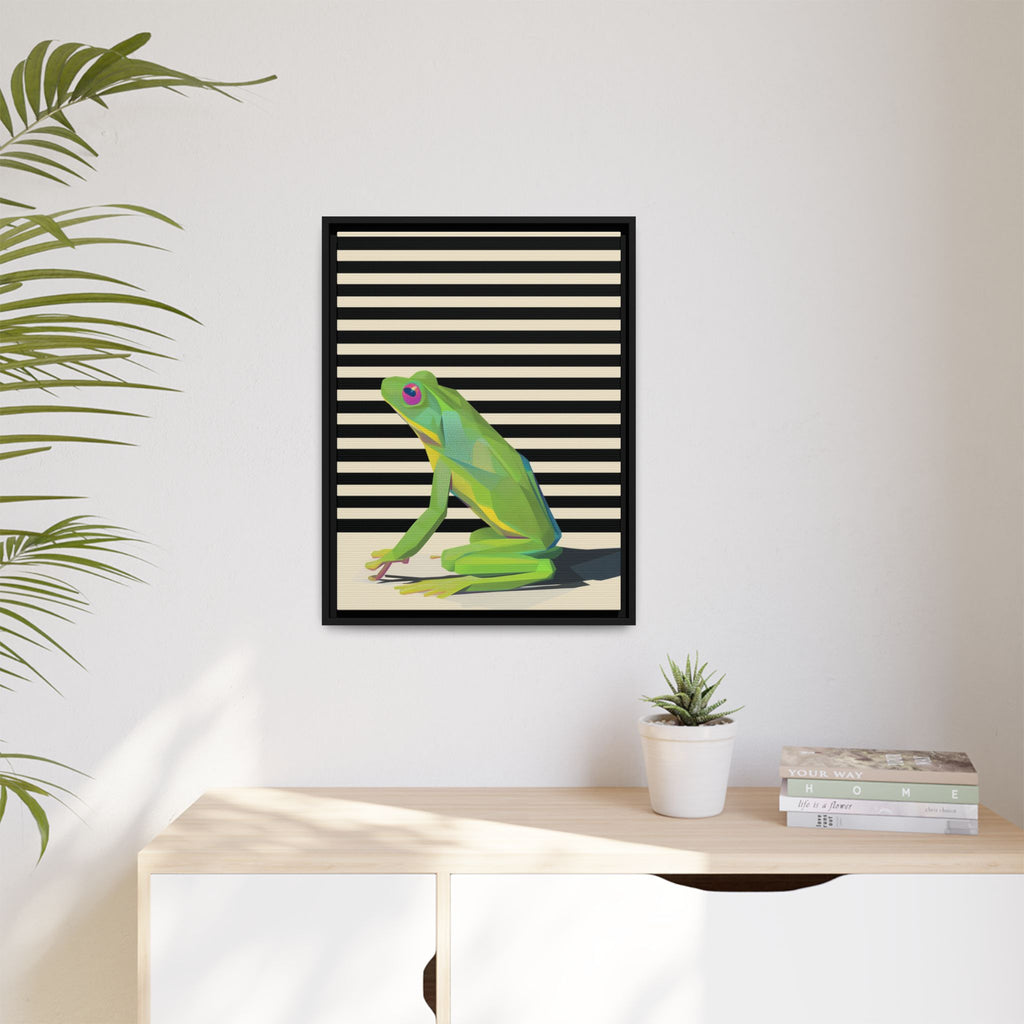 Geometric Frog: Minimalist Animal Portrait, Modern Graphic Design   |    Custom Orders Available