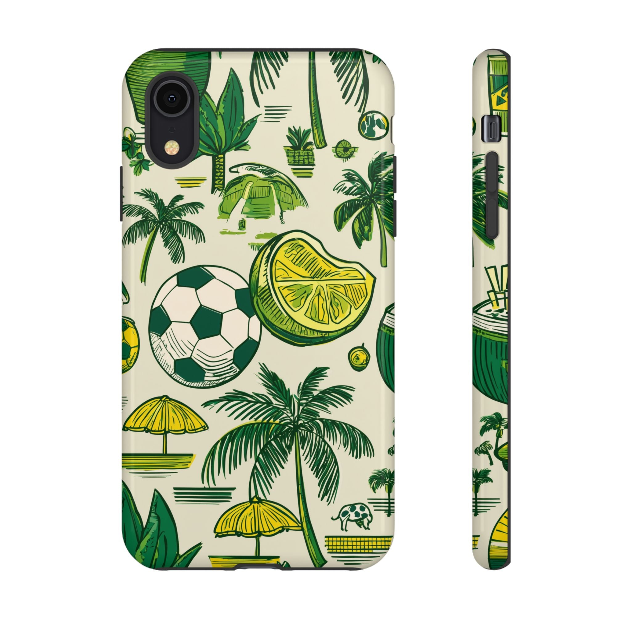 Summer Tough Cases: Sporty Tropical Phone Case, Fun Beach Vibe Phone Accessory, Summer Travel Gift, Colorful Phone Cover, Casual Style Tech