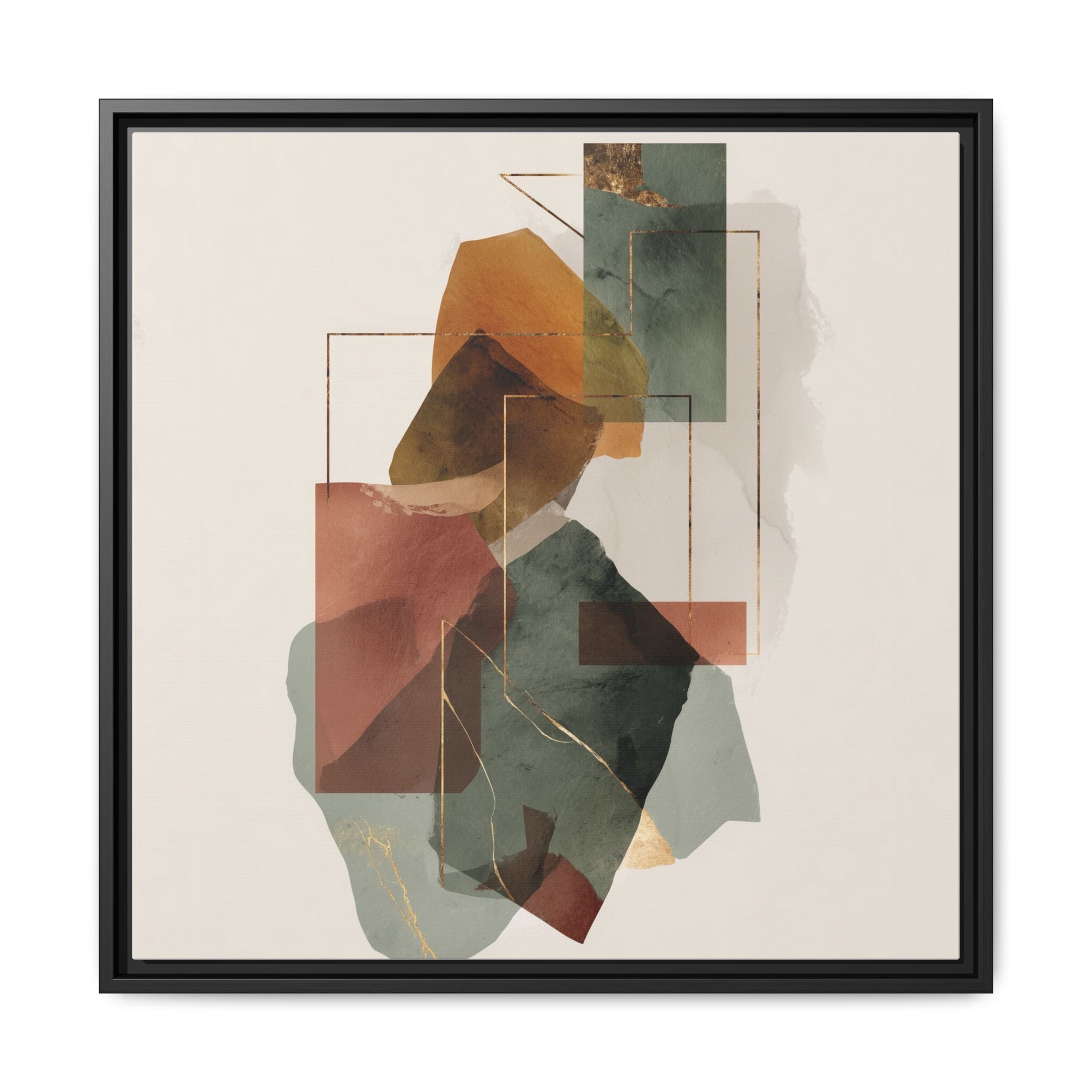 Harmonic Geometries: Architectural Abstraction, Earthy Palette, Minimalist Composition   |   Custom Orders Accepted