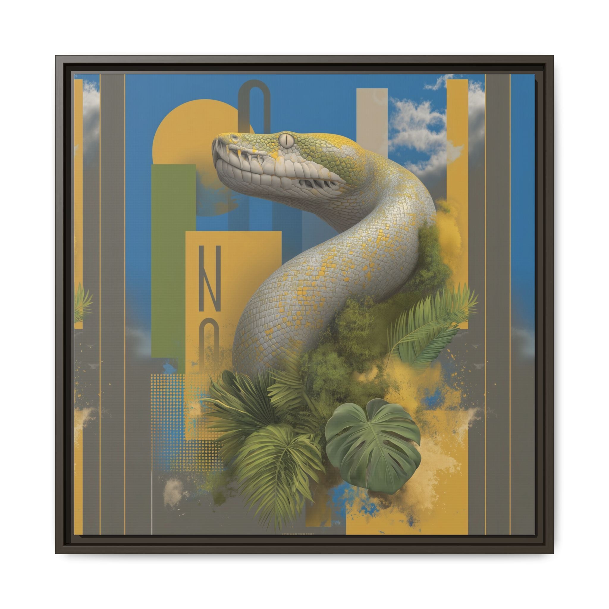 Serpent's Geometry: Tropical Realism, Digital Wildlife Composition   |    Custom Orders Available