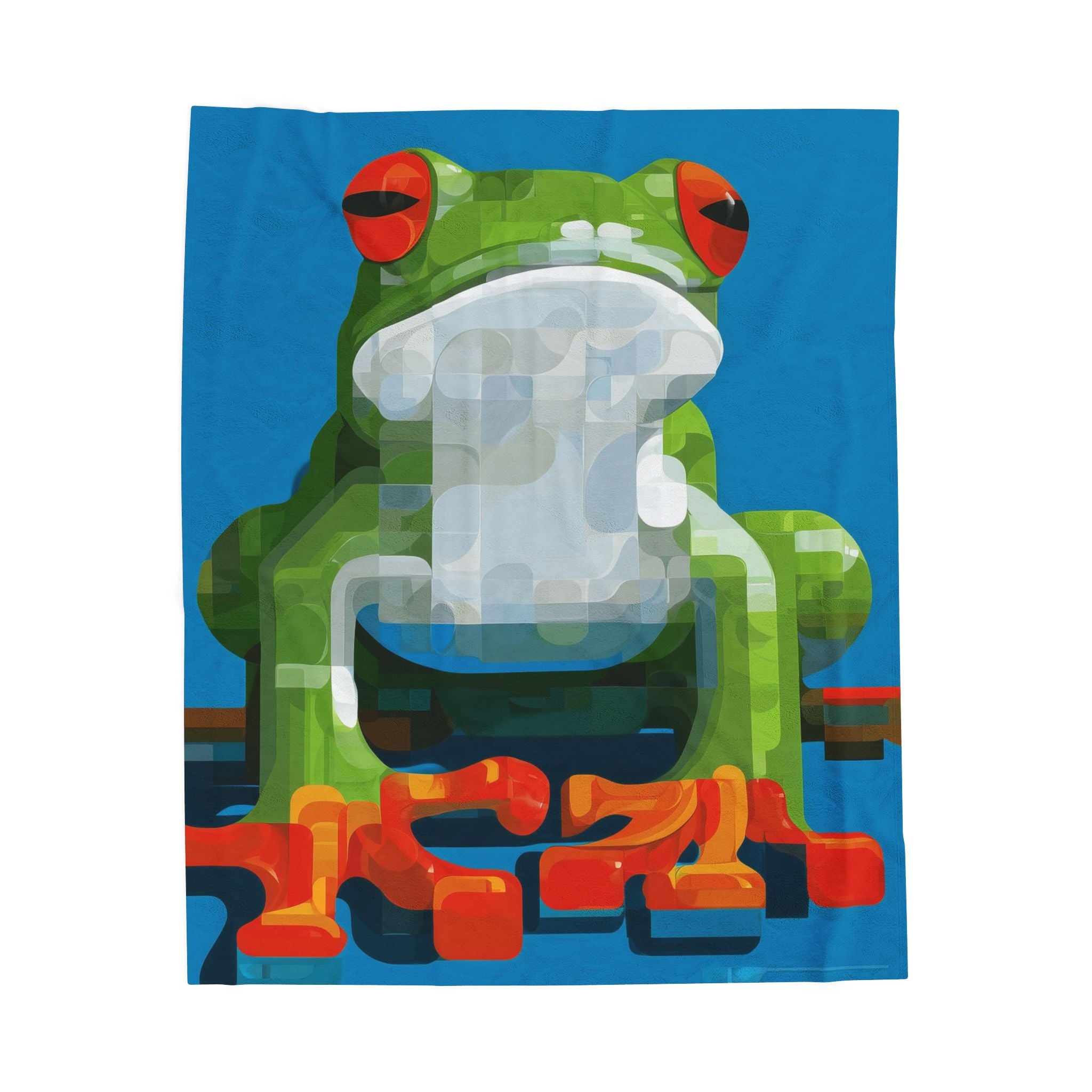 Geometric Frog: Mosaic Pop Art Amphibian, Modern Digital Illustration   |    Custom Orders Available