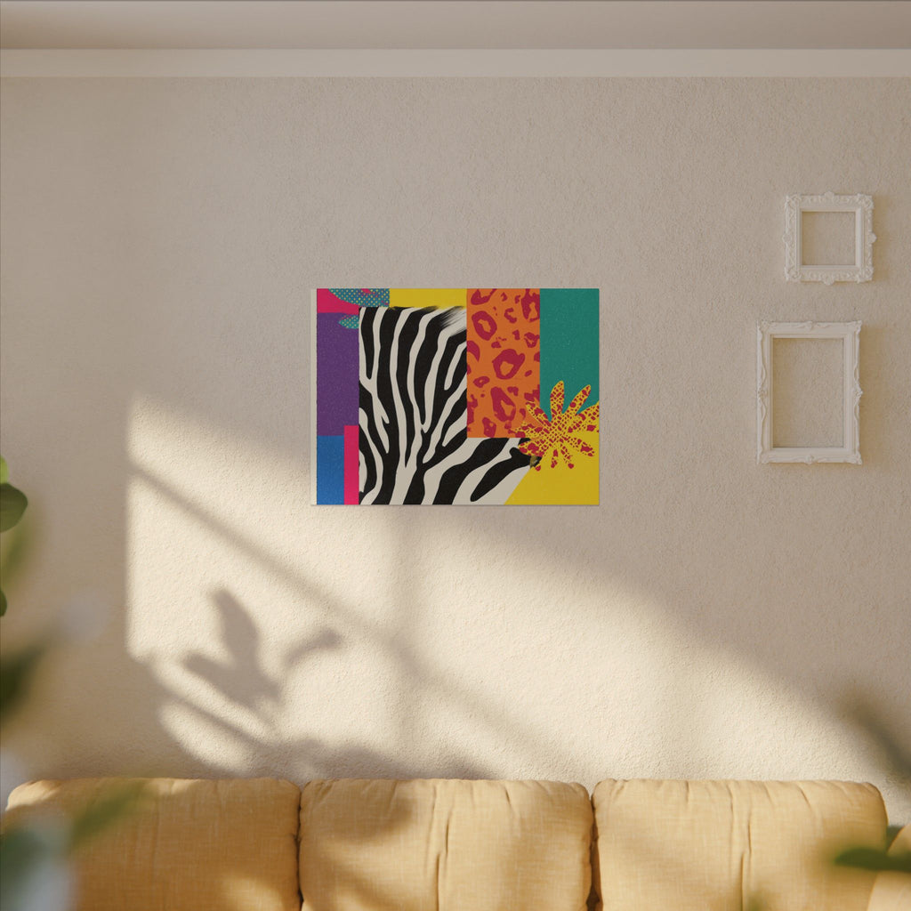 Pop Geometry: Zebra Leopard Fusion, Geometric Color Block, Modern Abstract Design   |   Custom Orders Accepted