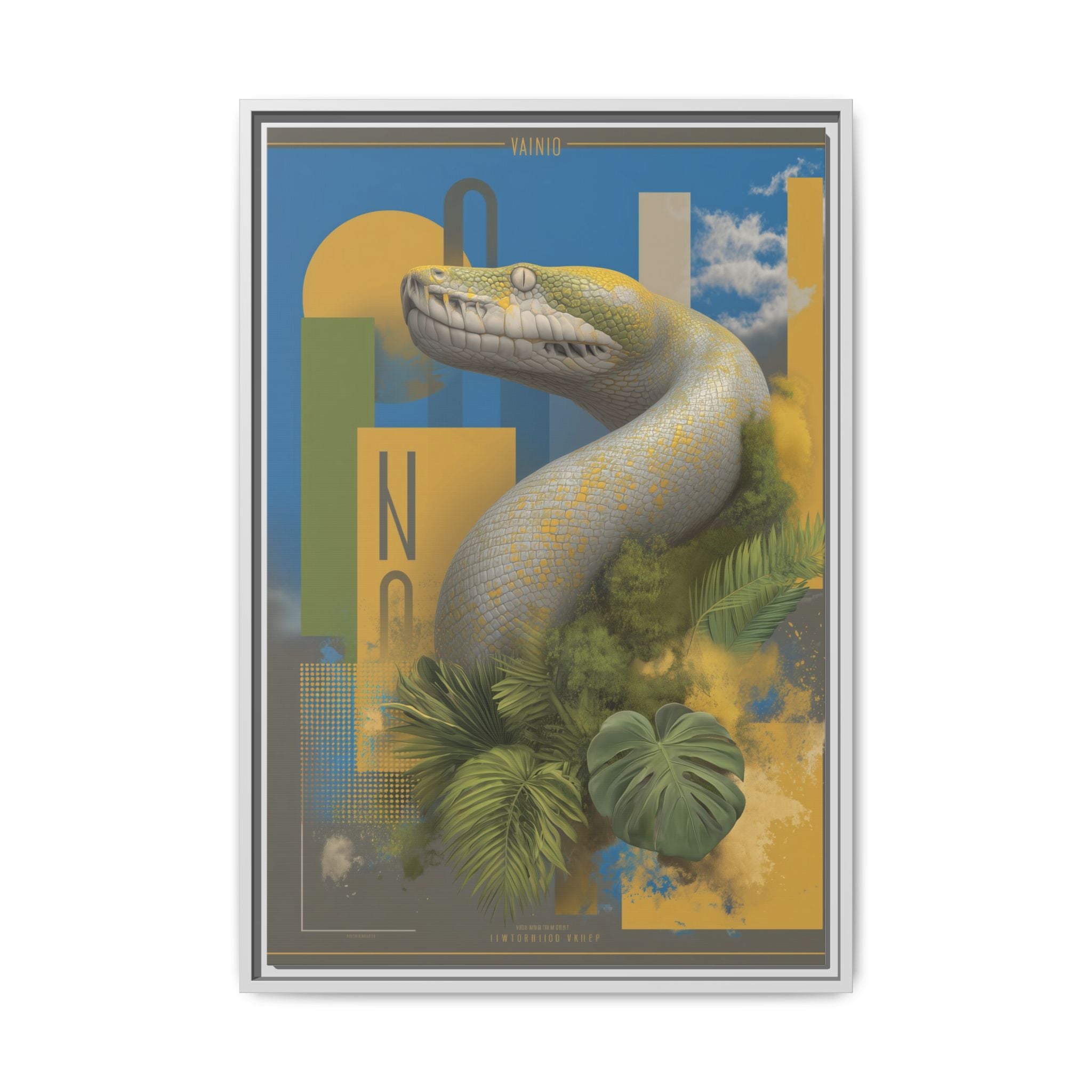 Serpent's Geometry: Tropical Realism, Digital Wildlife Composition   |    Custom Orders Available