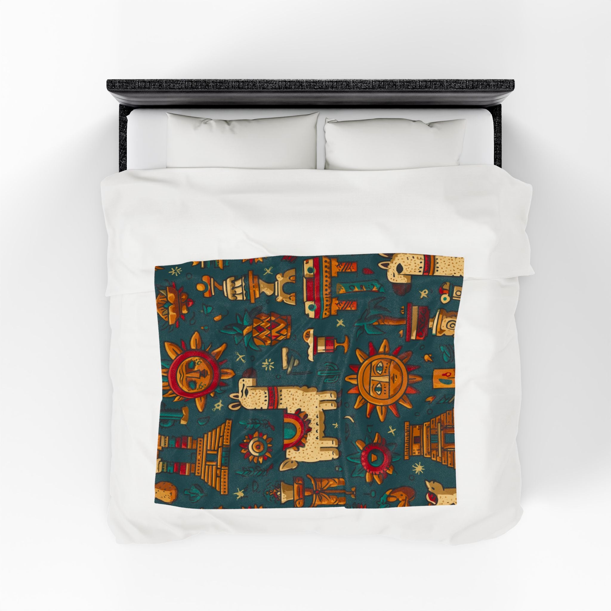 Mesoamerican Fiesta: Vibrant Southwestern Aztec Pattern, Flat Cartoon Style Seamless Design   |   Custom Orders Accepted
