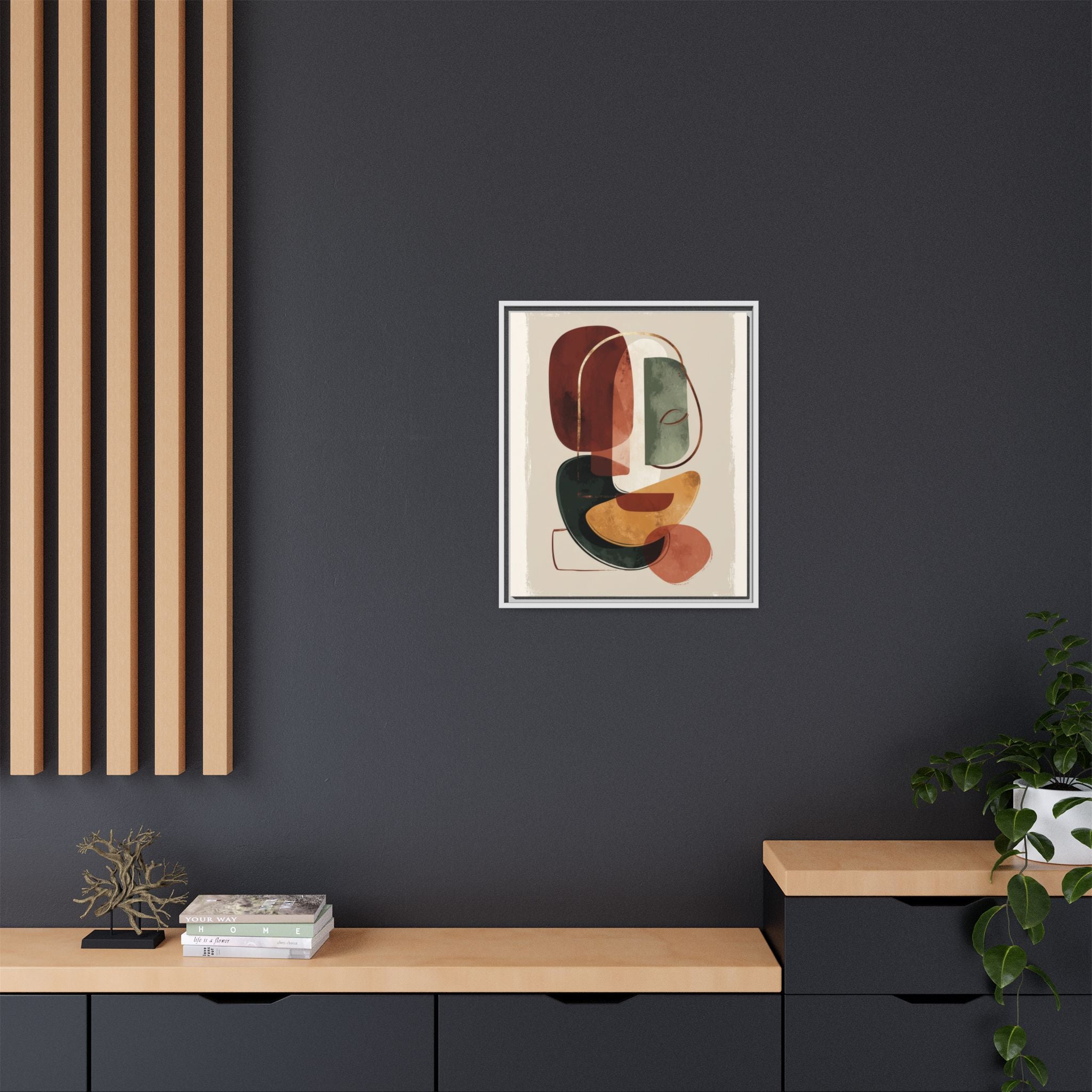 Layered Geometries: Mid-Century Modern Composition, Organic Abstract Design, Translucent Intersecting Shapes   |   Custom Orders Accepted