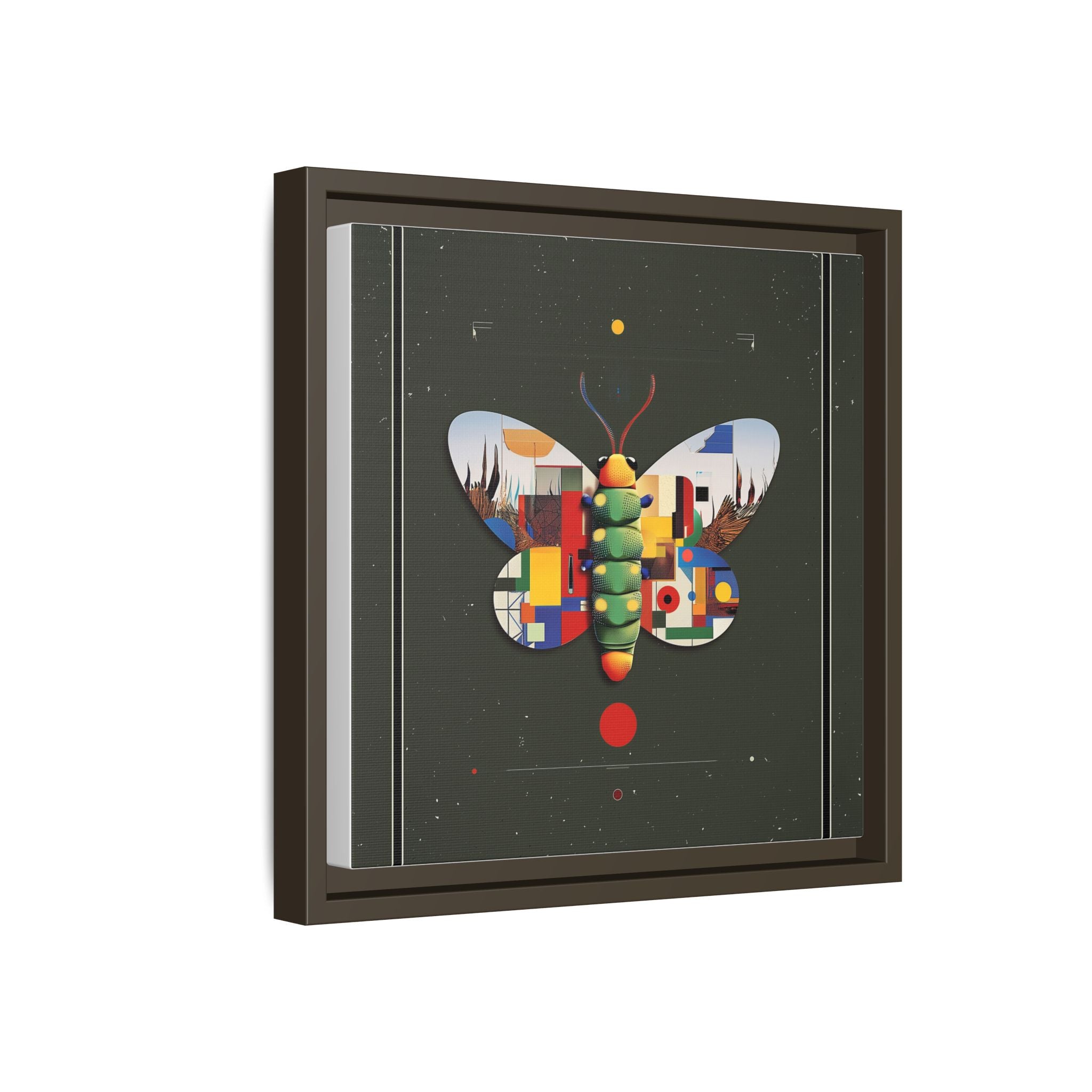 Geometric Butterfly Framed Print : Digital Cubist Interpretation, Modernist Entomological Design   |  Personalized & Custom Orders Available