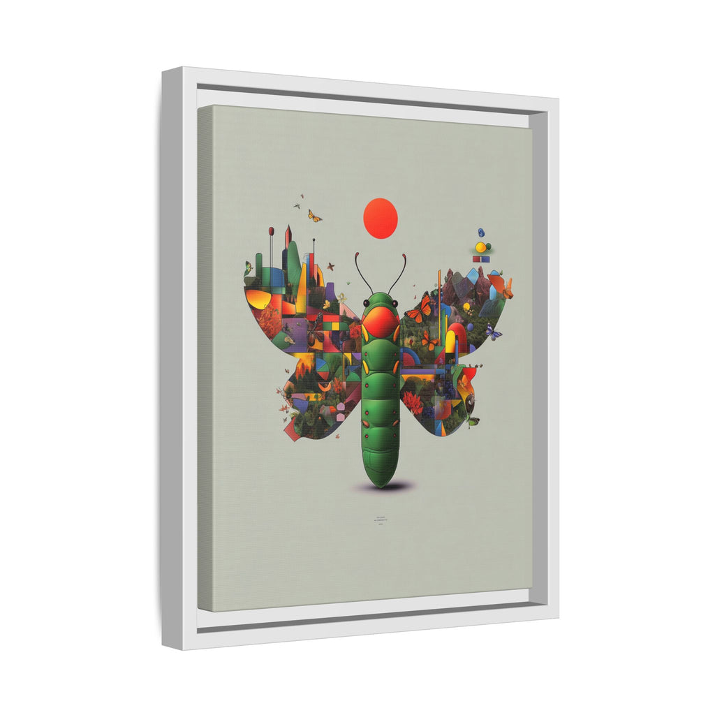 Geometric Chrysalis Framed Print : Butterfly Transformation, Digital Abstract Landscape Metaphor   |  Personalized & Custom Orders