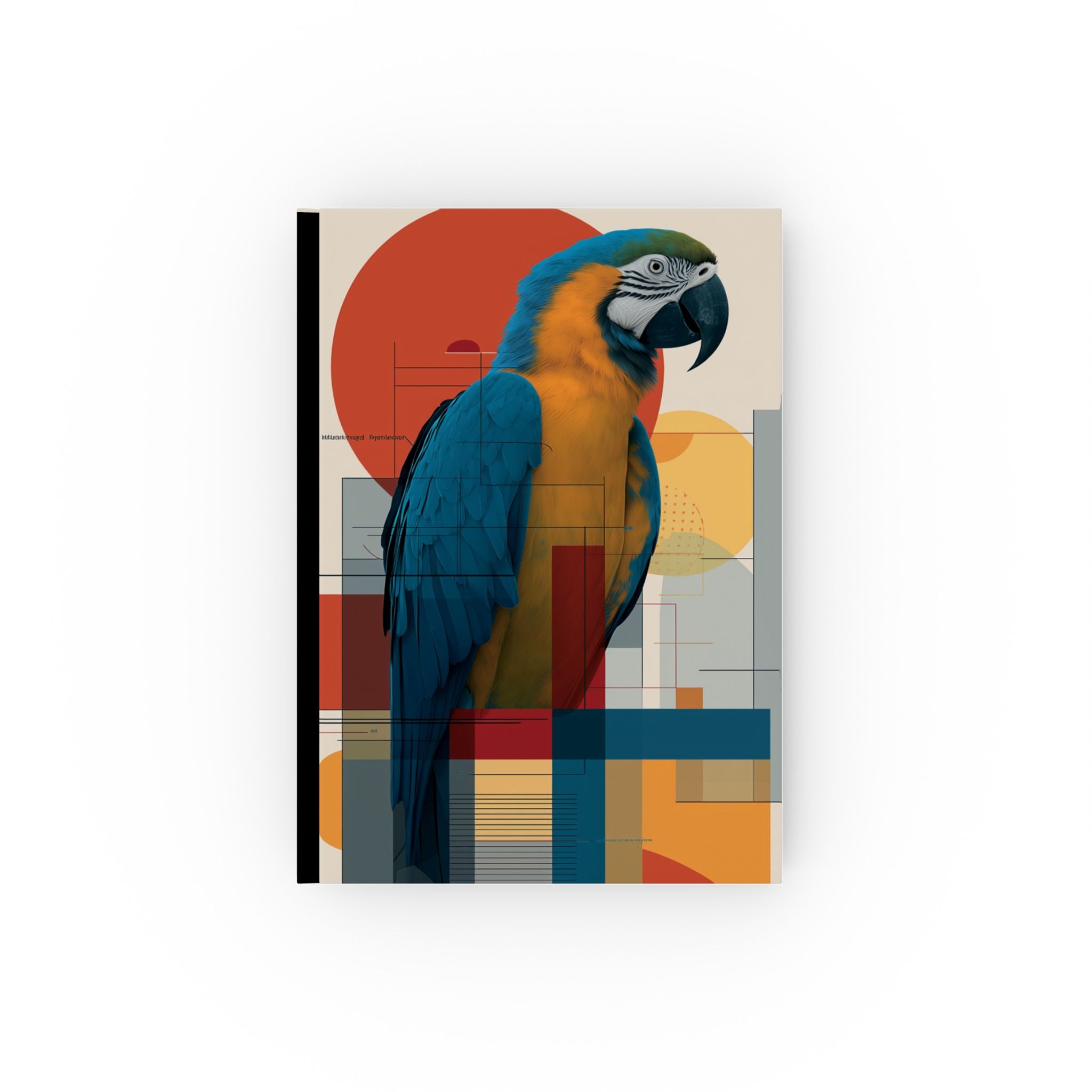 Macaw Geometrica: Architectural Bird Portrait, Modern Abstract Wildlife Art Personalized Journal   |