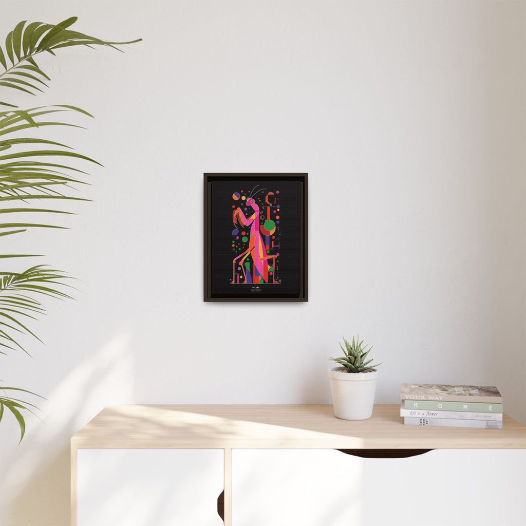 Mantis Geometrica Framed Print : Cubist Insect Design, Vibrant Graphic Poster Art   |   Custom Orders Available