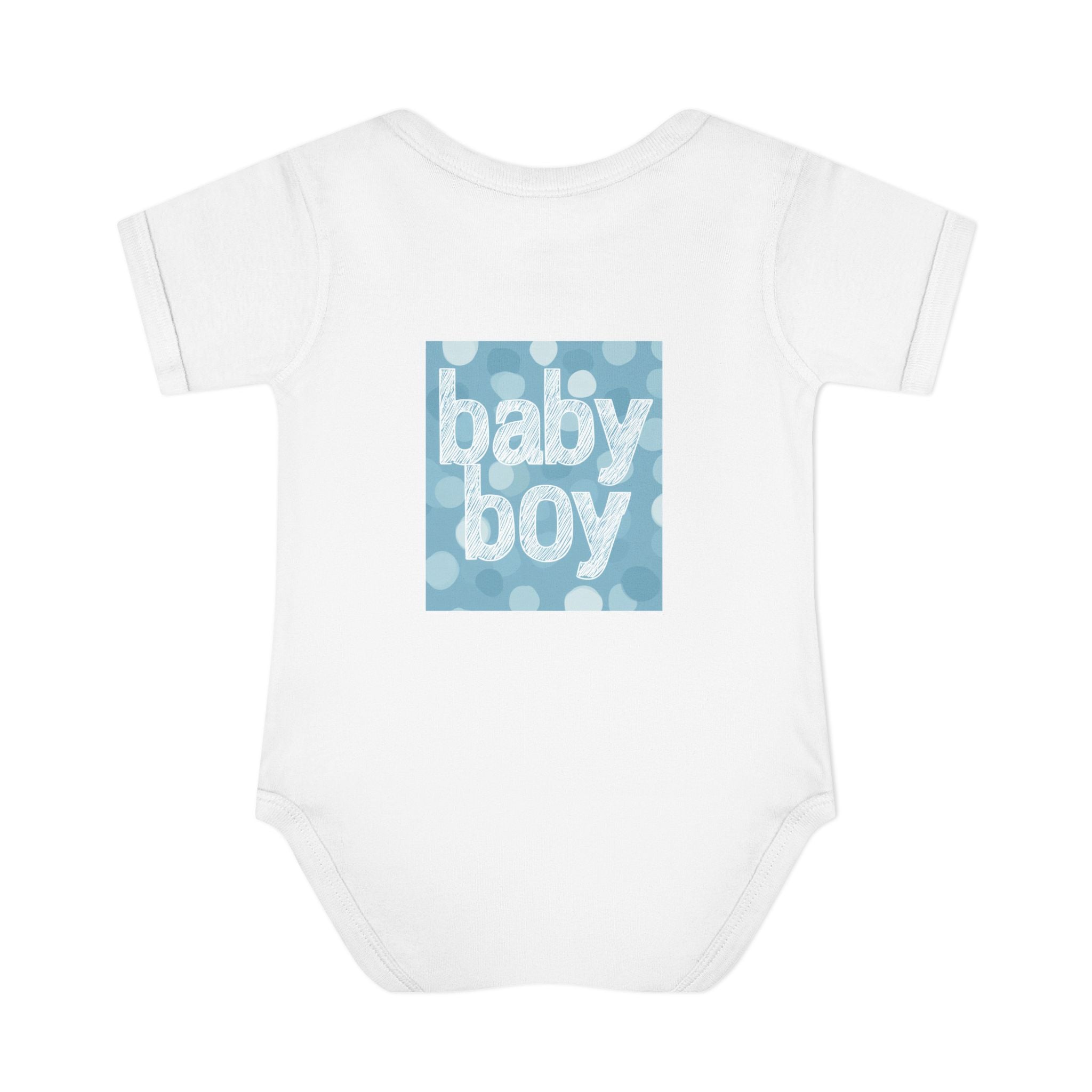 Baby Boy Bodysuit – Blue Polka Dot Infant Onesie