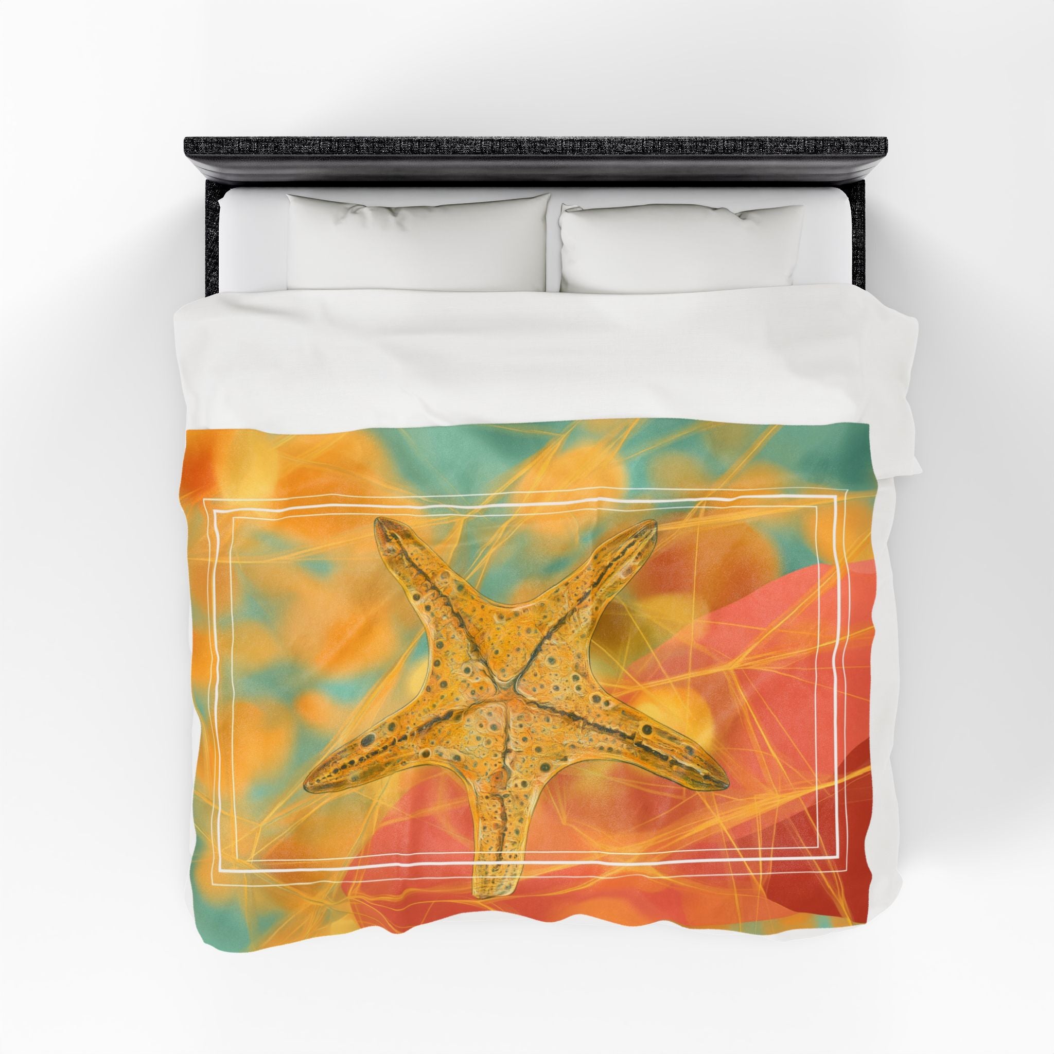 Golden Starfish: Marine Biology in Abstract, Digital Art Rendering   |    Custom Orders Available