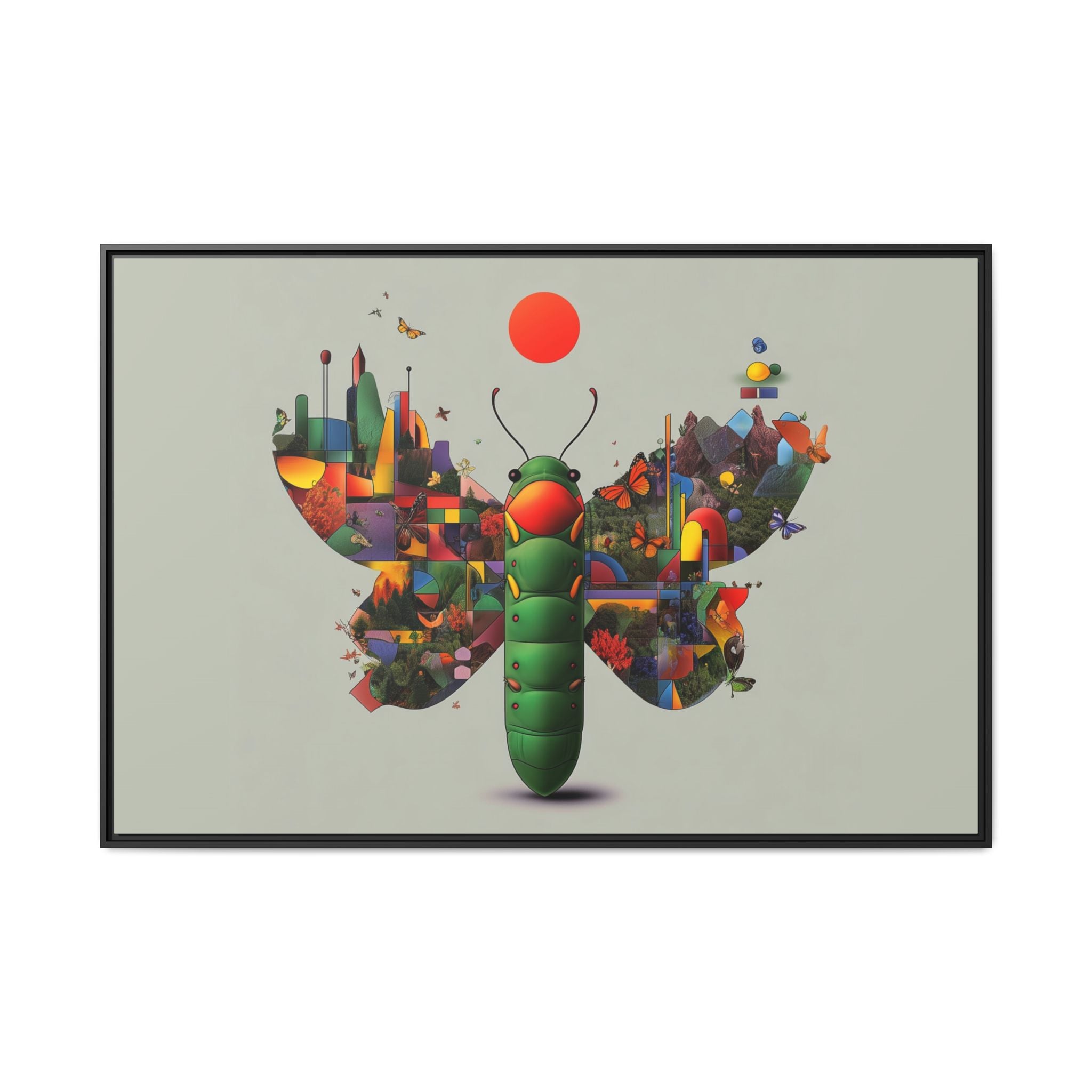 Metamorphosis of Geometry: Digital Nature Mosaic, Surreal Butterfly Landscape   |    Custom Orders Available