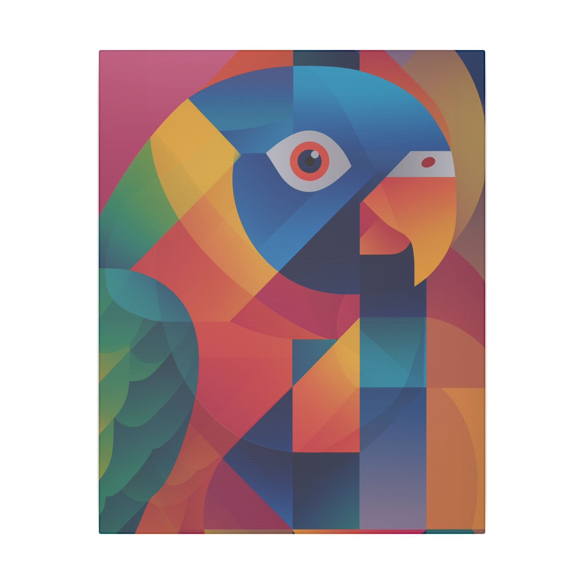 Prismatic Parrot: Cubist Digital Art, Geometric Color Explosion   |    Custom Orders Available